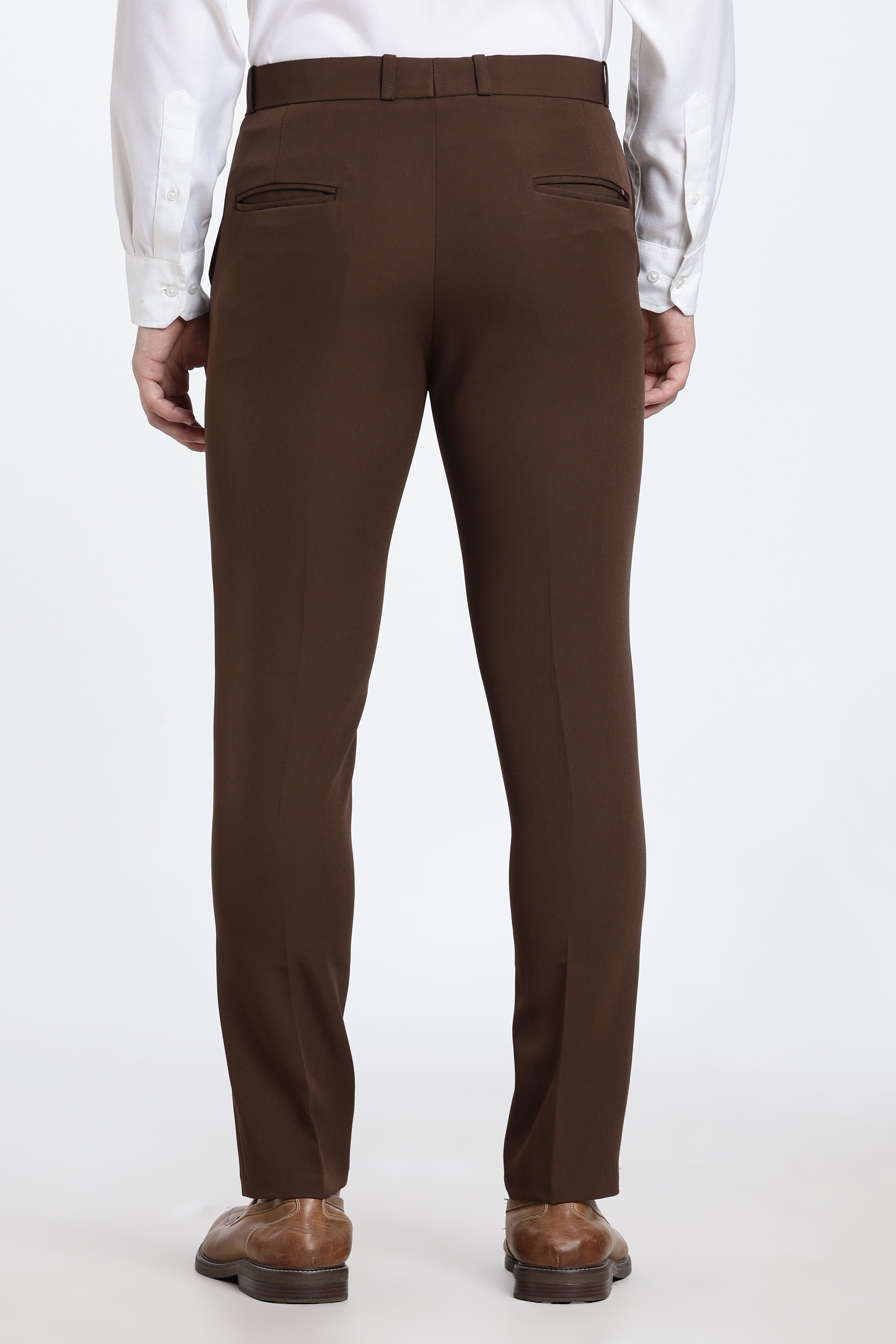 Men’s Dark Brown Premium Formal Barbie Lycra Trouser
