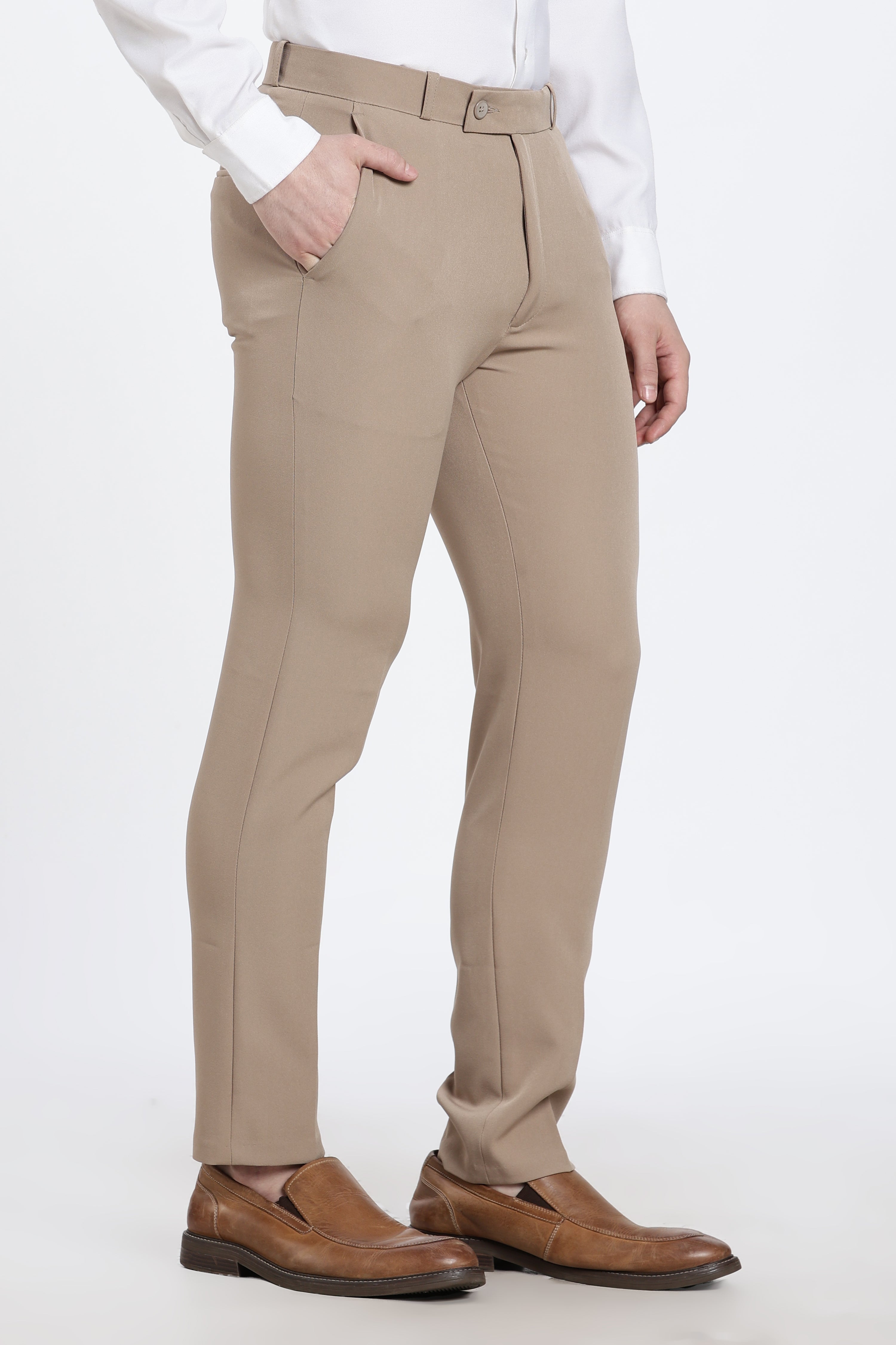 Men’s Sandal Beige Premium Formal Barbie Lycra Trouser
