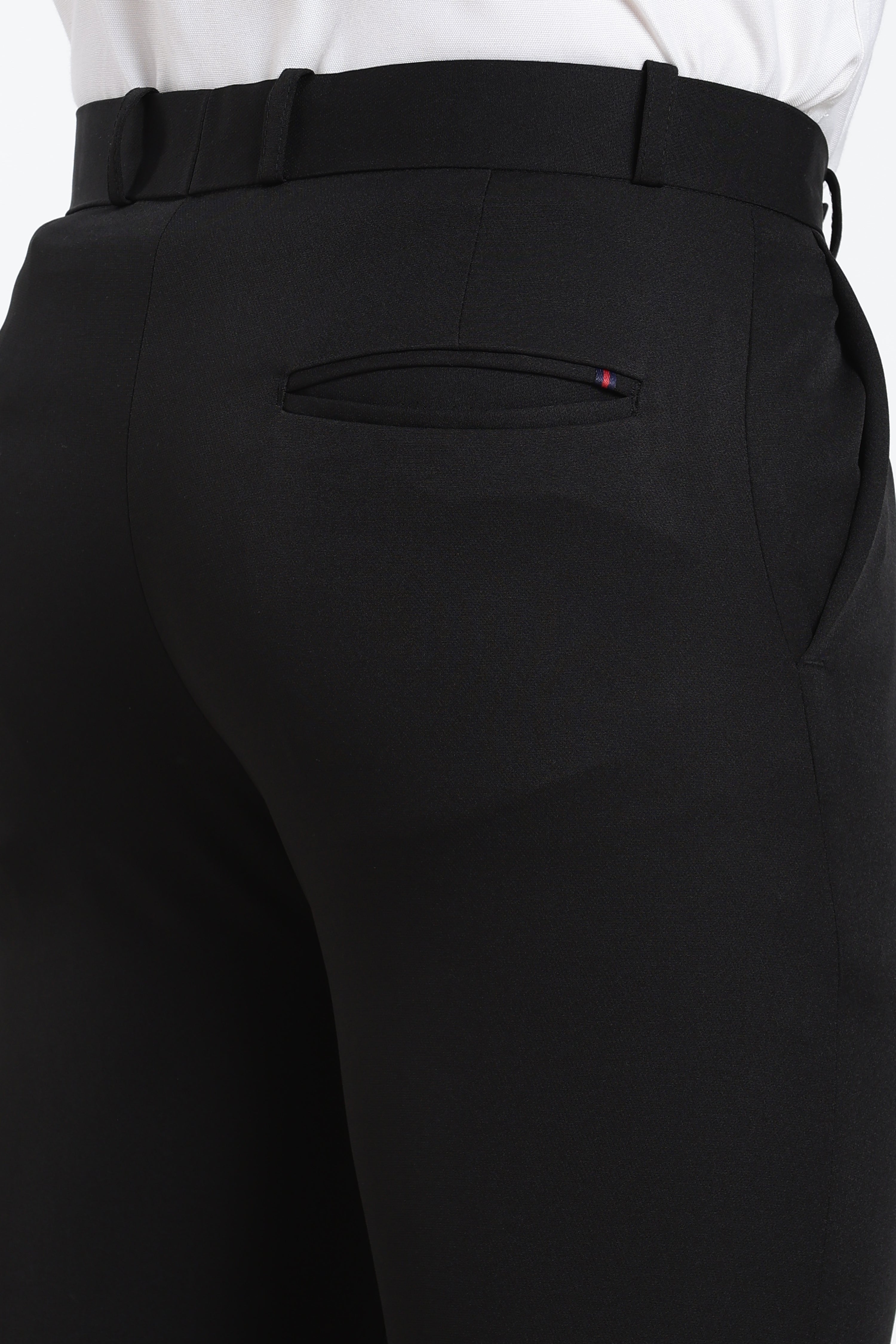Men’s Jet Black Premium Formal Barbie Lycra Trouser
