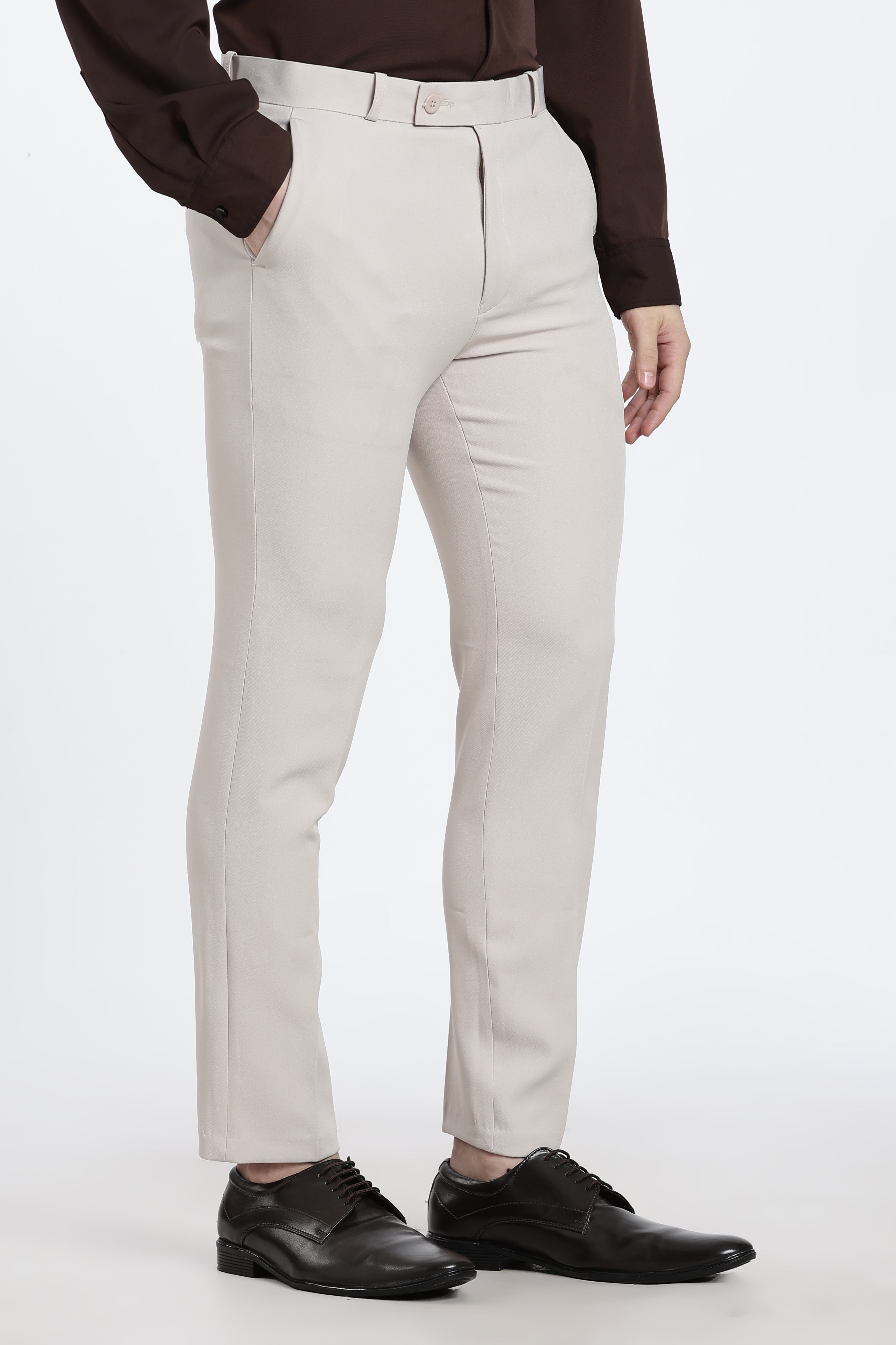 Men’s Off-White Premium Formal Barbie Lycra Trouser