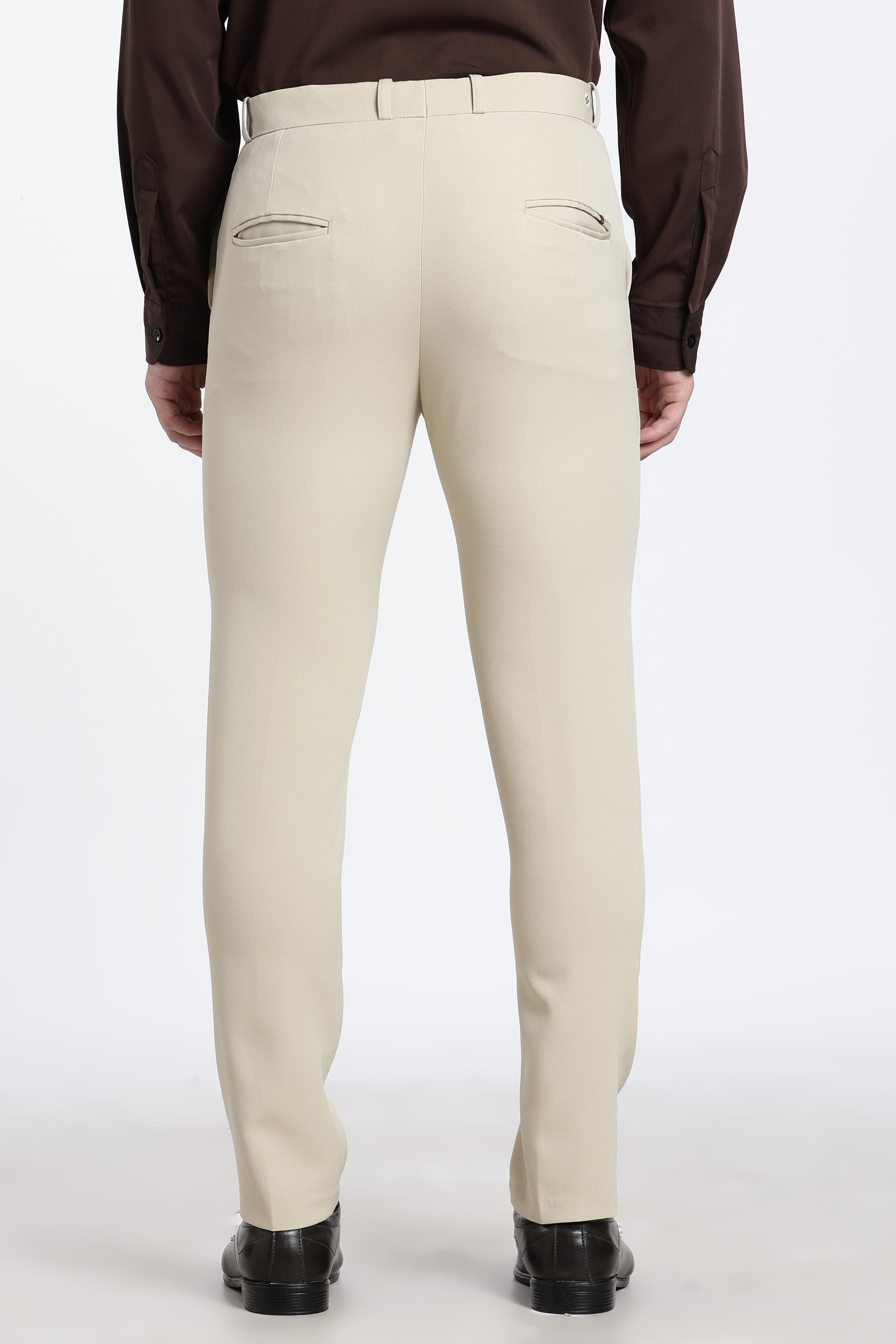 Men’s Greenish White Premium Formal Barbie Lycra Trouser