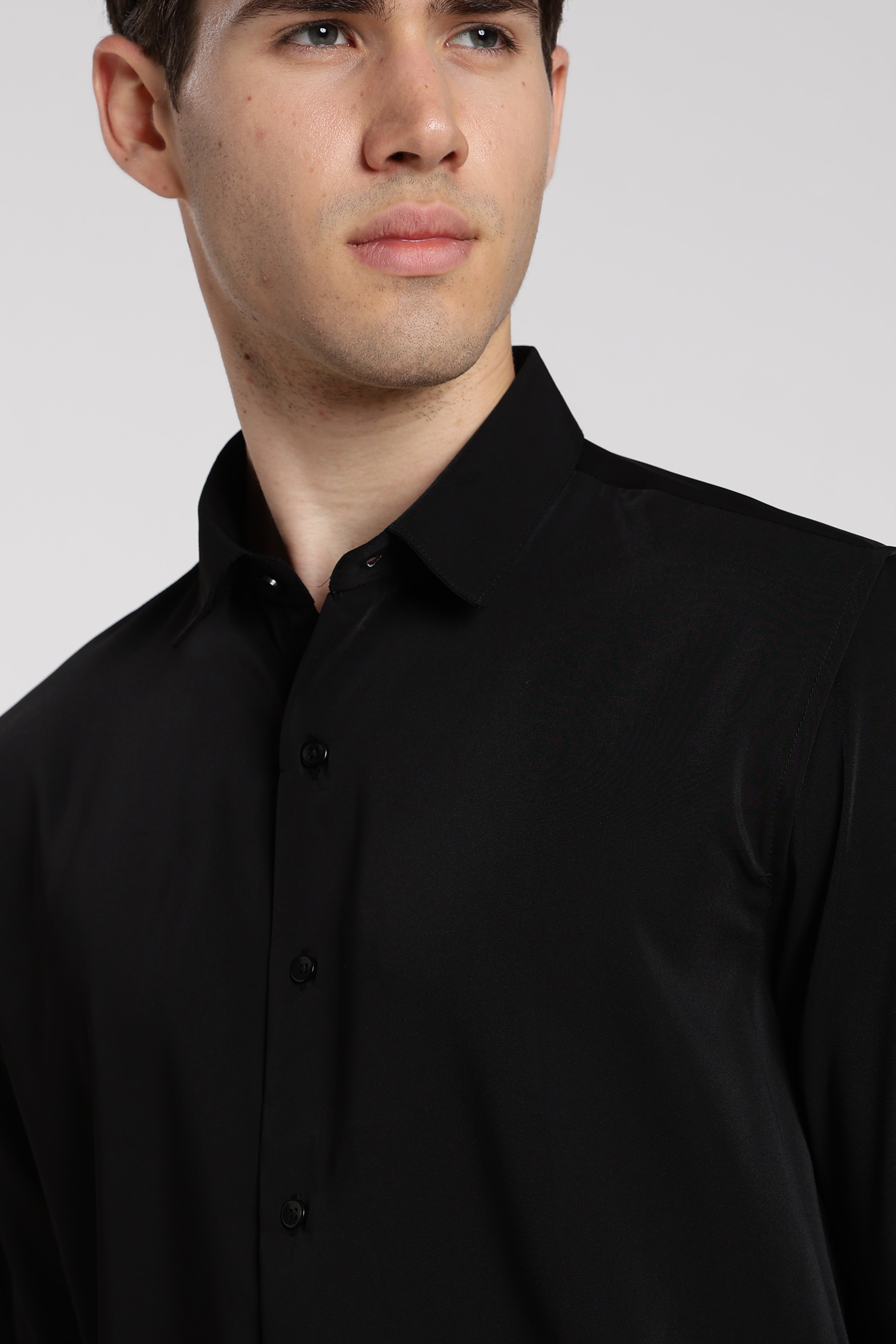 Men’s Charcoal Grey Imported Japanese Lycra Formal Shirt