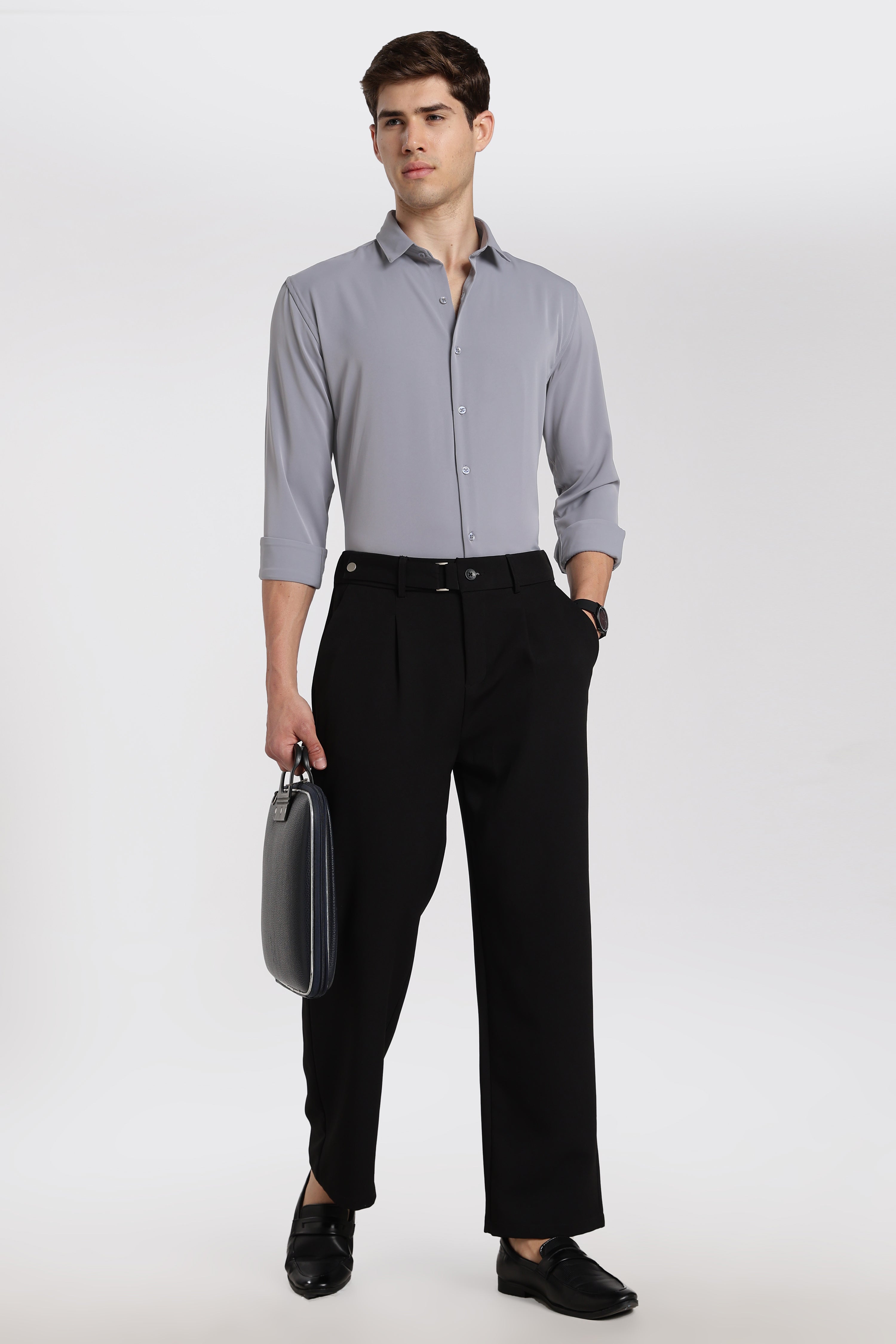 Men's Sky Blue Imported Japanese Lycra Formal Shirt