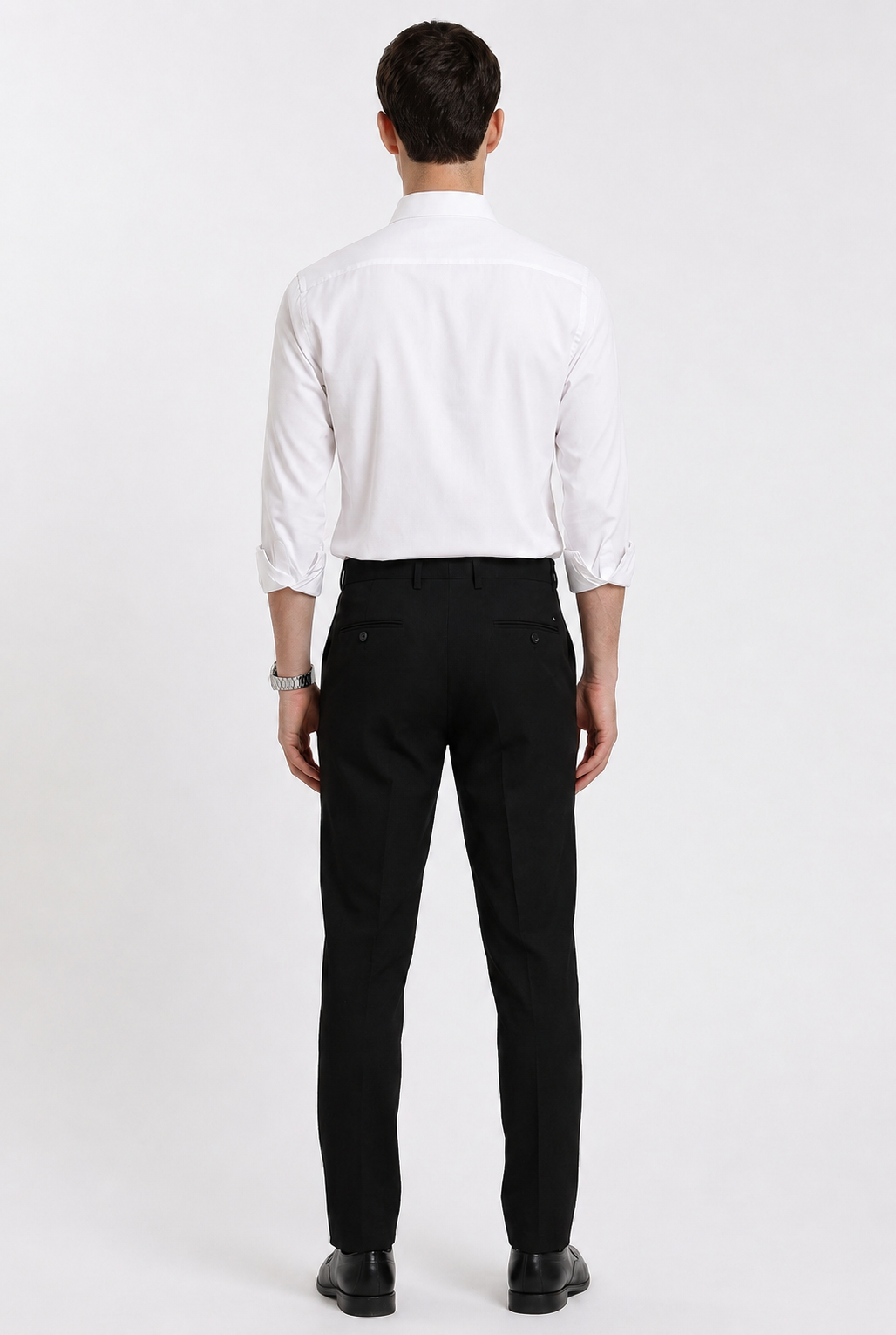 Men's Black Stretchable Formal Polo Fit Pants