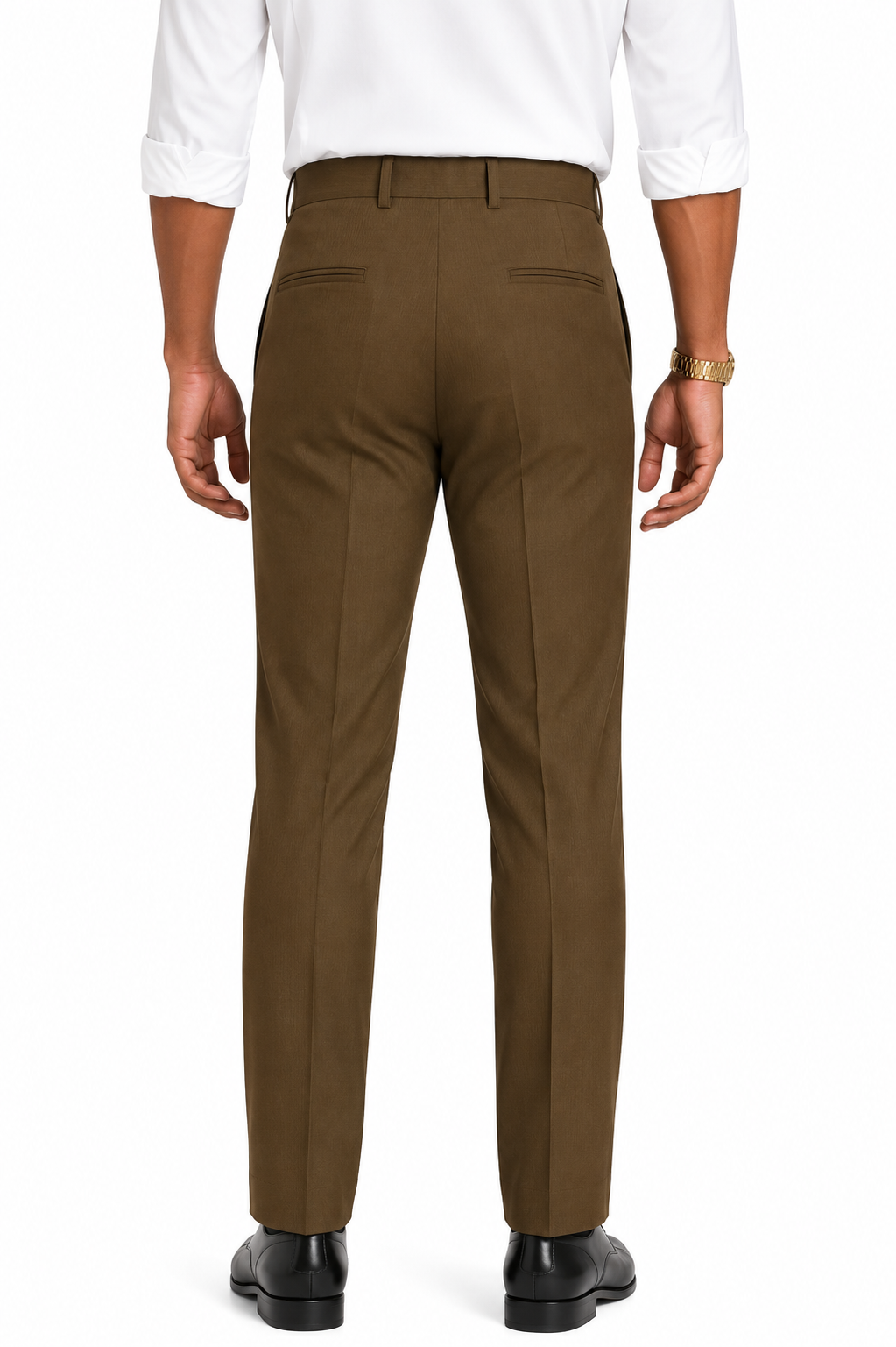 Men's Khaki Premium Formal Slim-Fit Trouser