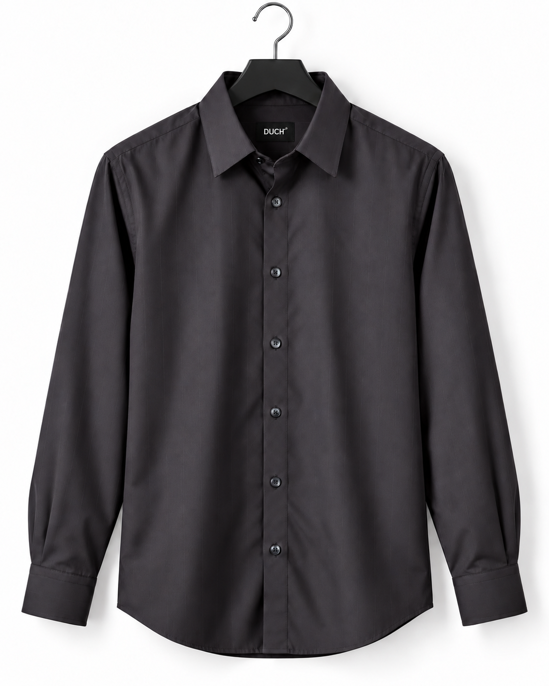 Men's Deep Plum Satin Stripe Slim Fit Full Sleeve Formal Shirt