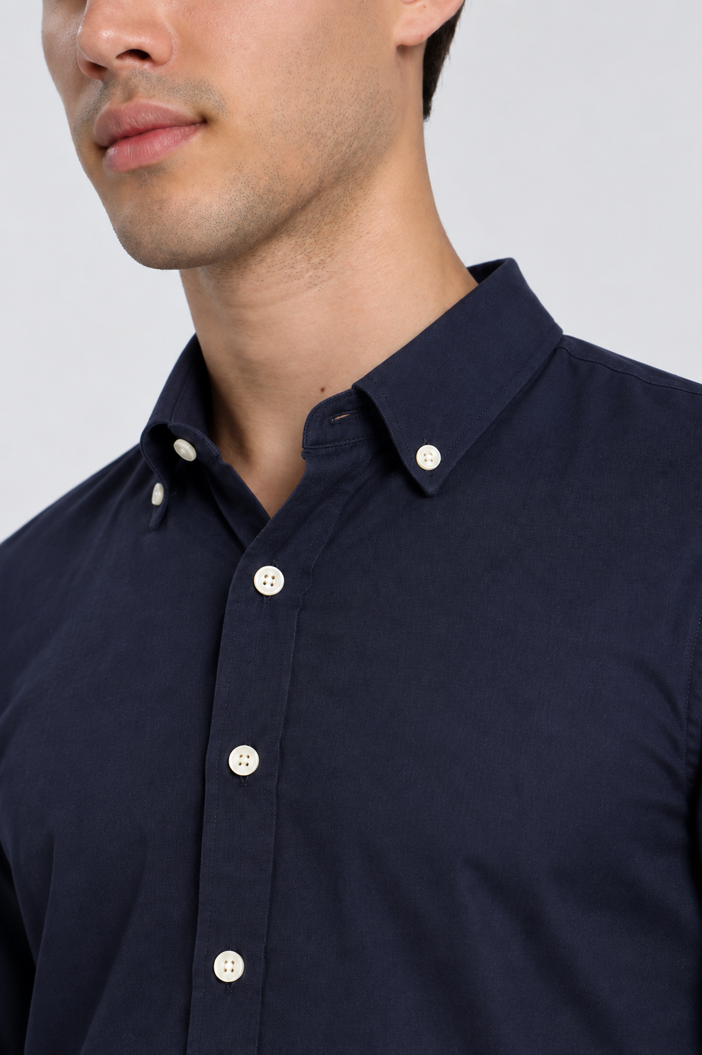 Men's Navy Blue imported Oxford Formal Shirt-Slim Fit
