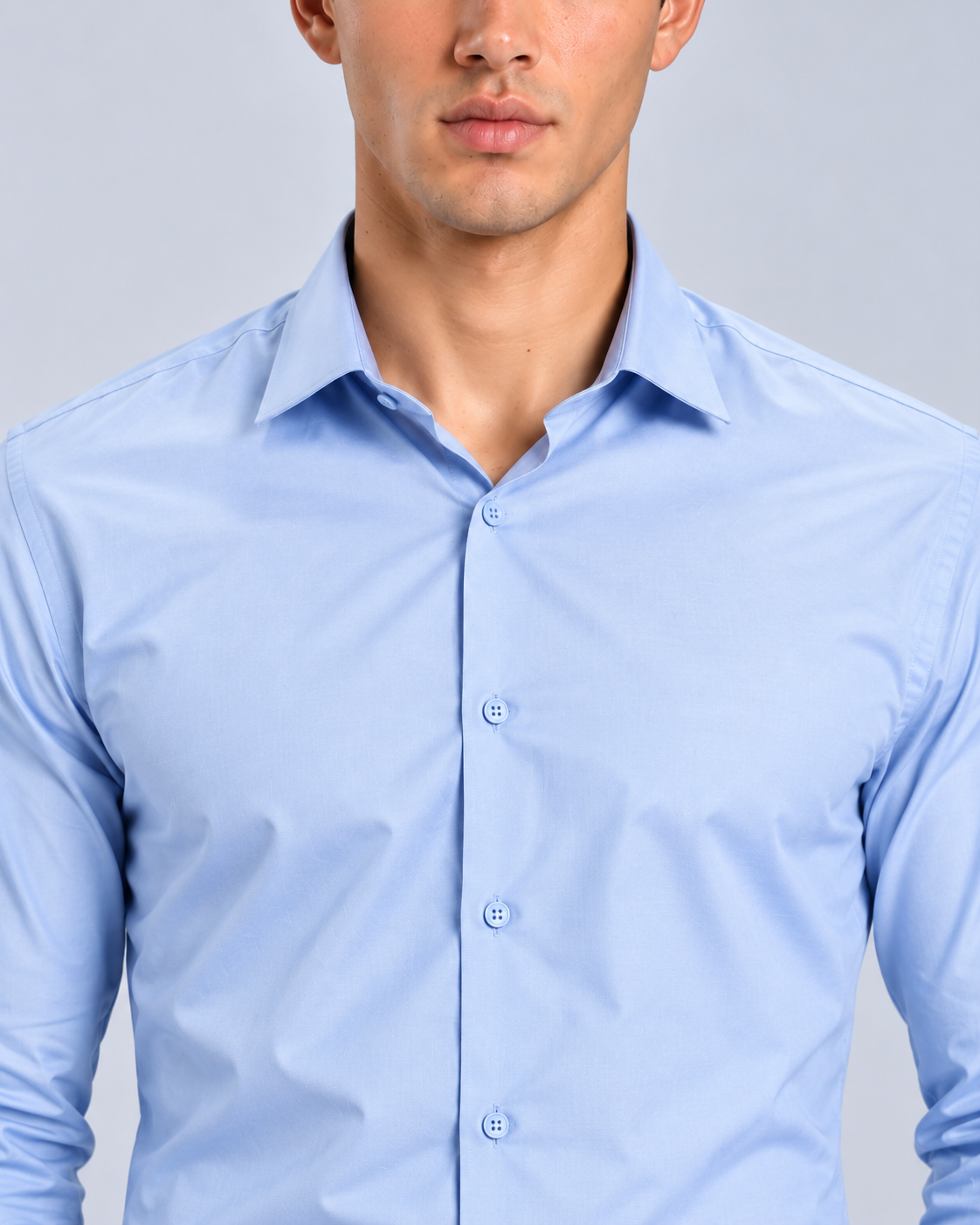 Men's Sky Blue Imported Oxford Formal Shirt-Slim Fit