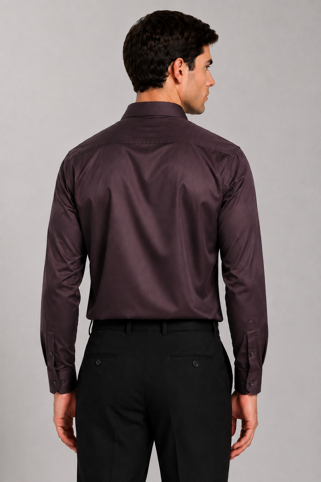 Men's Burgundy Slim Fit Premium Formal Shirt