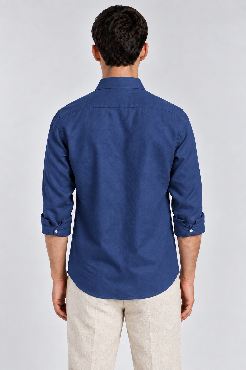 Men's Blue imported Oxford Formal Shirt-Slim Fit
