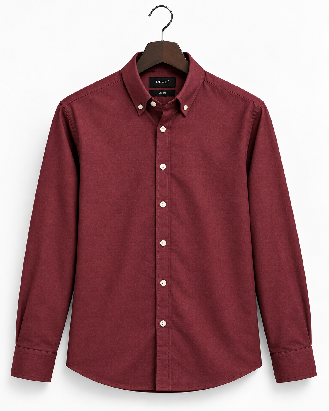 Men's Maroon Imported Oxford Formal shirt-Slim Fit