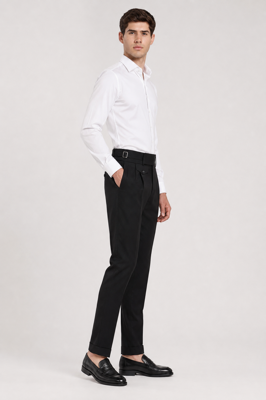 Men's Black Gurkha Premium Formal Trousers