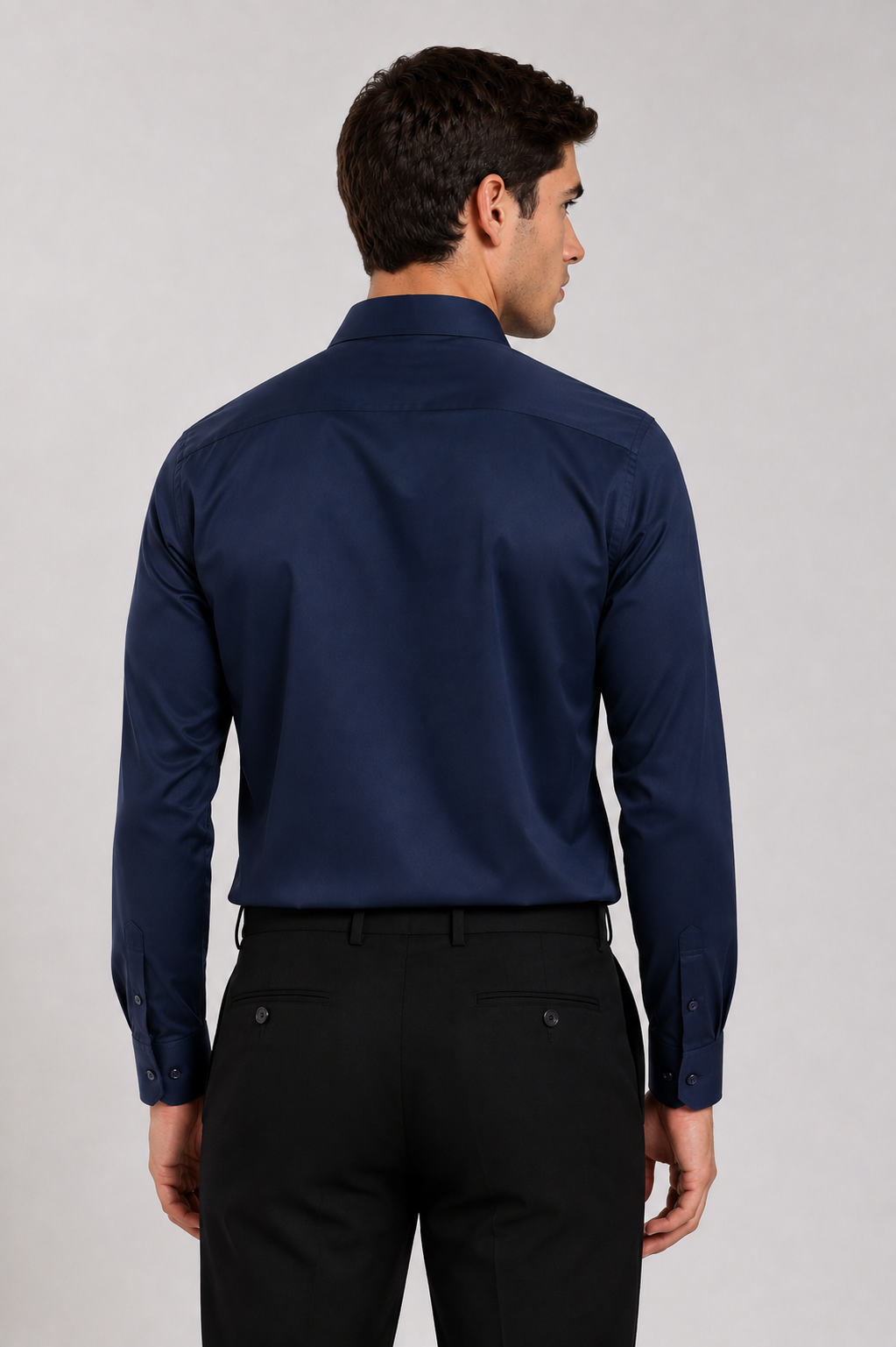 Men's Dark Navy Blue Slim Fit Premium Formal Shirt