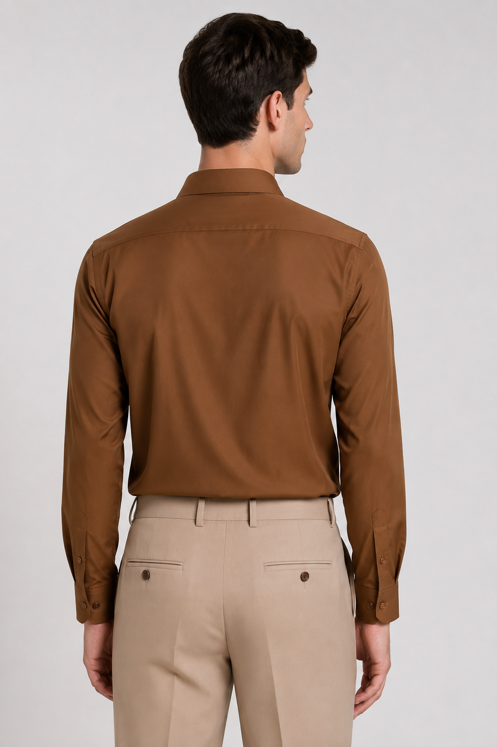 Men's Caramel Brown premium Formal Shirt