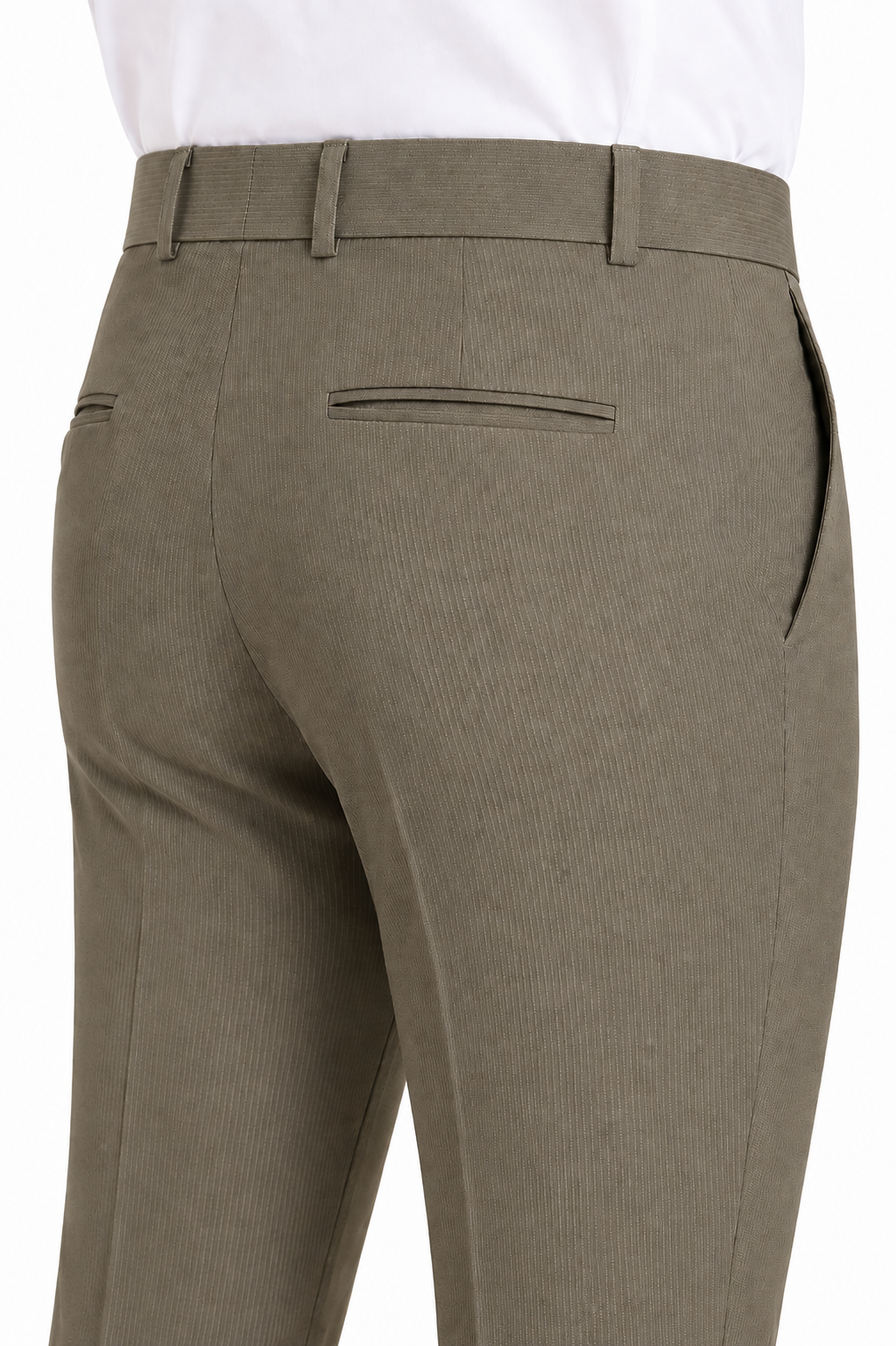 Men's Jupiter Fabric Slim Fit Trousers – Olive Brown