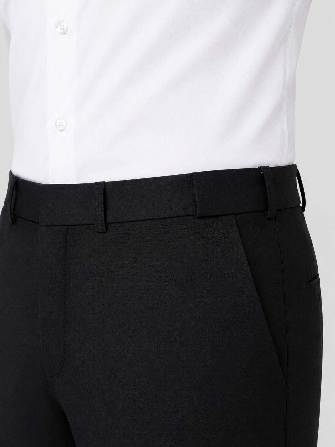 Men's Black Stretchable Formal Polo Fit Pants