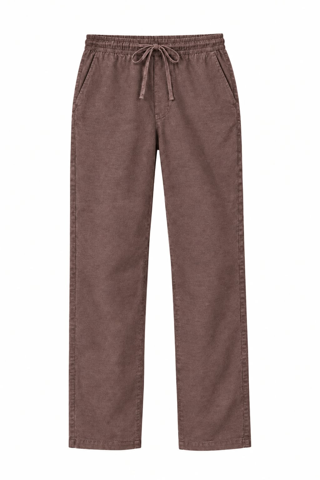 Men's Brown Cotton Linen Trousers