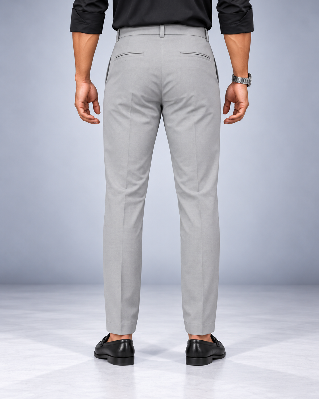 Men’s Imported Ice Grey Polo Fit Formal Trousers