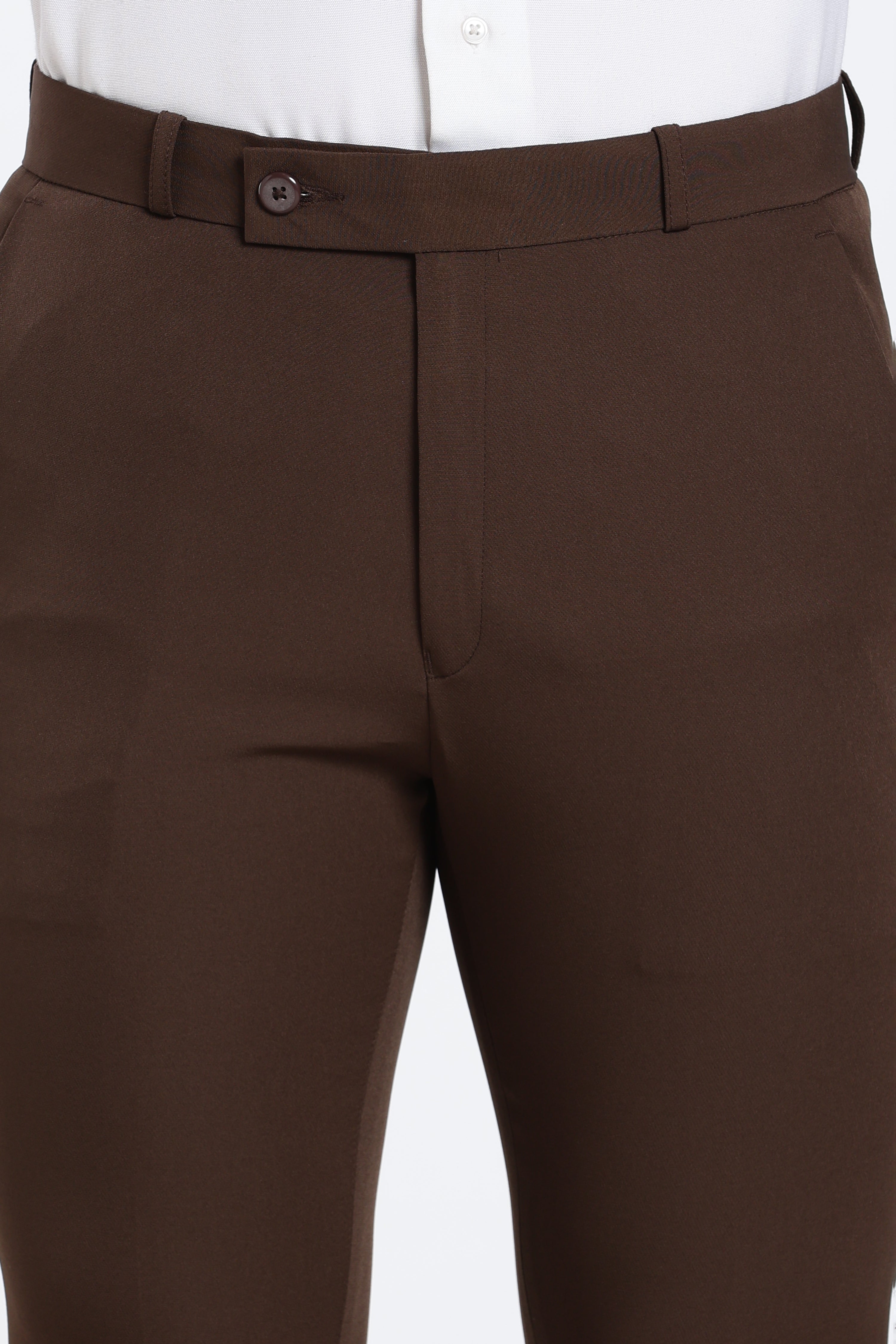 Men’s Dark Brown Premium Formal Barbie Lycra Trouser