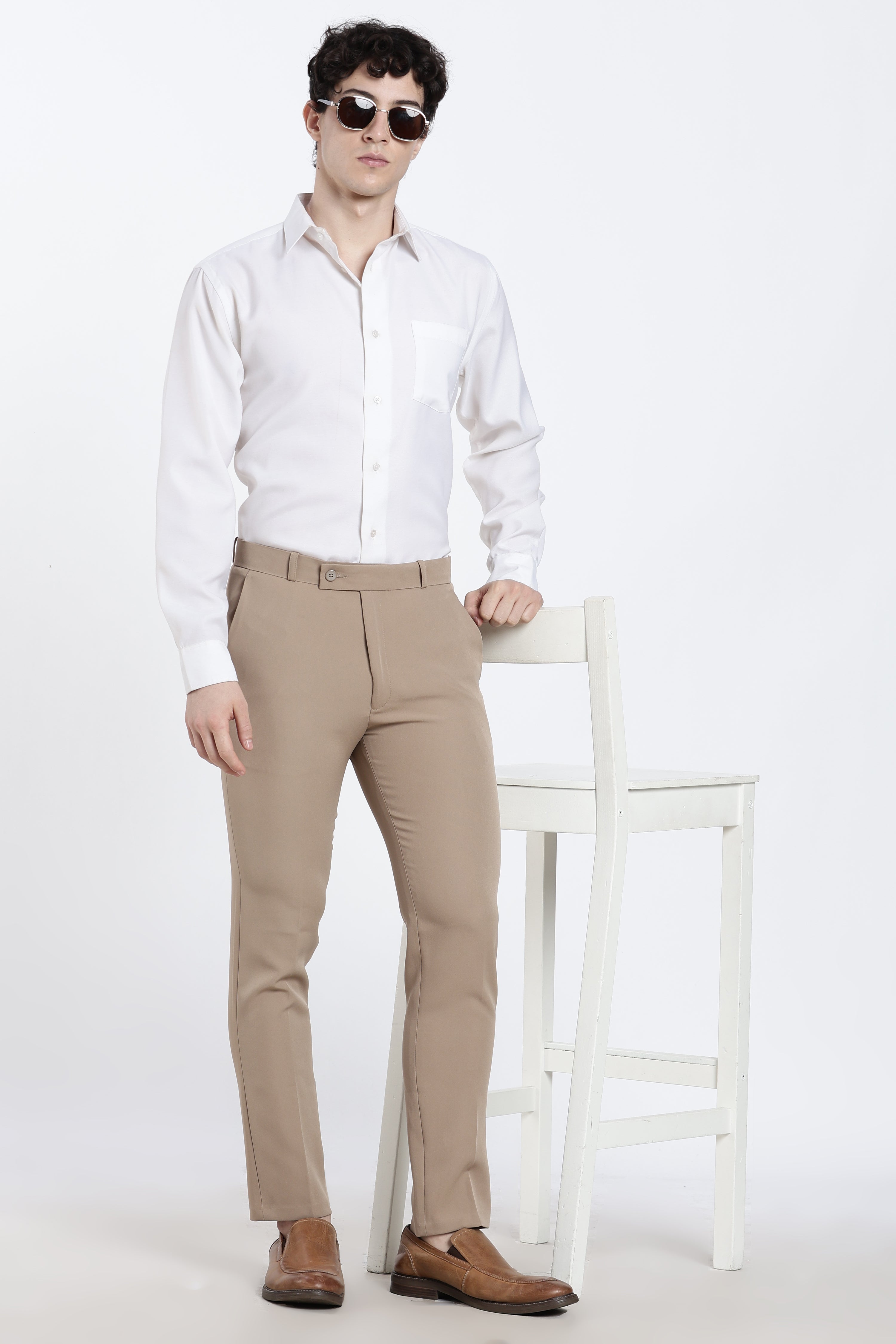 Men’s Sandal Beige Premium Formal Barbie Lycra Trouser