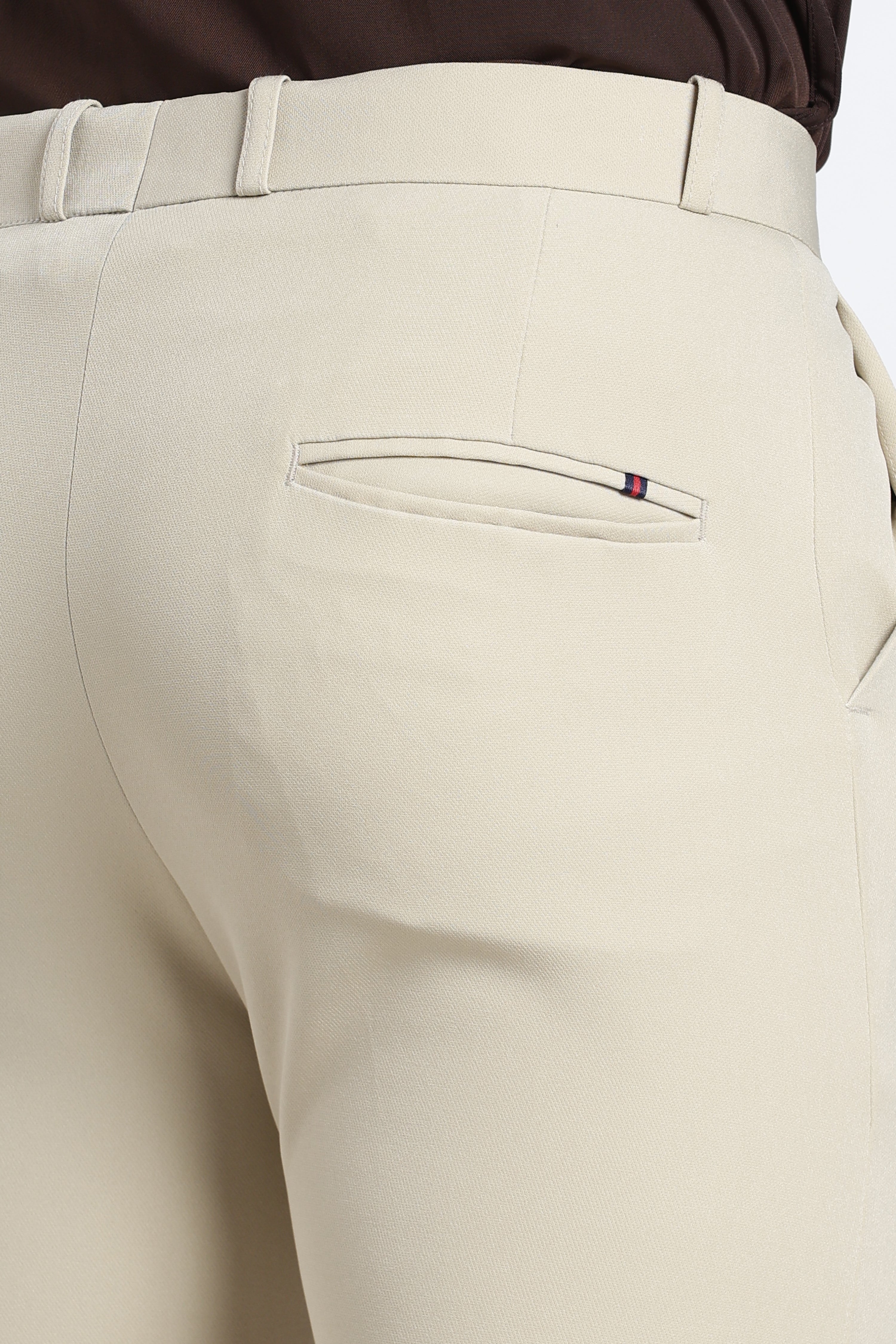 Men’s Greenish White Premium Formal Barbie Lycra Trouser