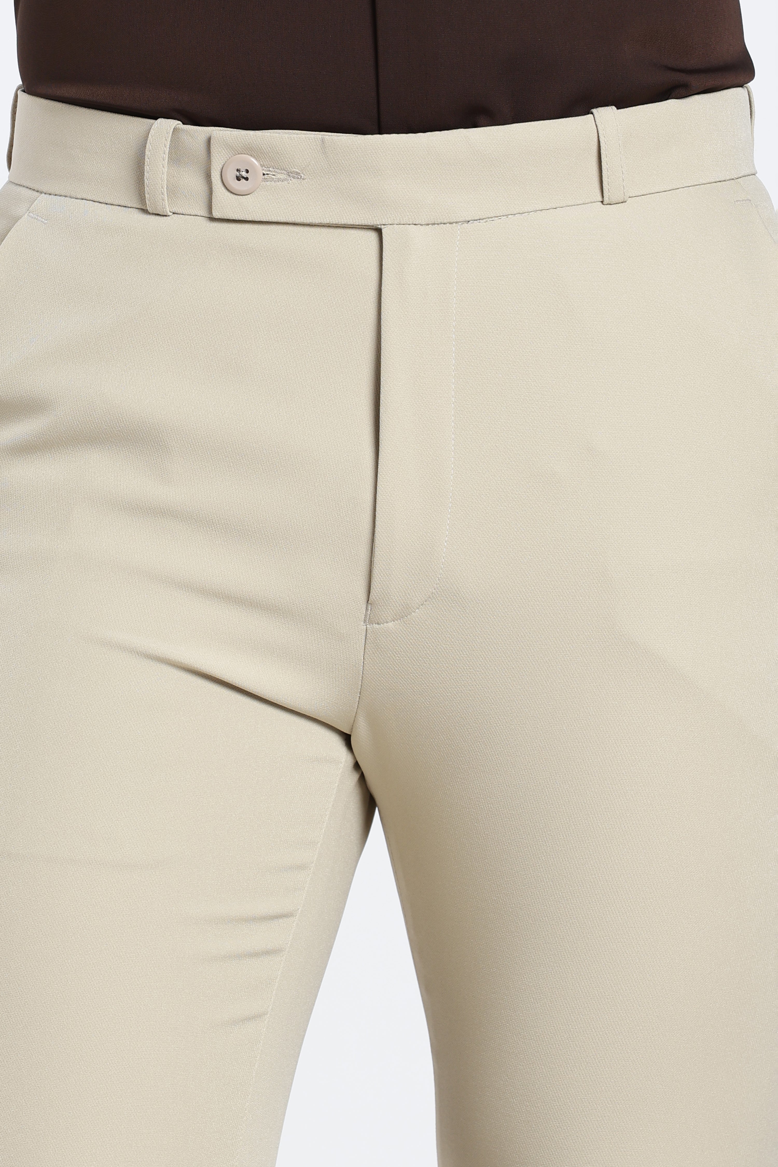 Men’s Greenish White Premium Formal Barbie Lycra Trouser