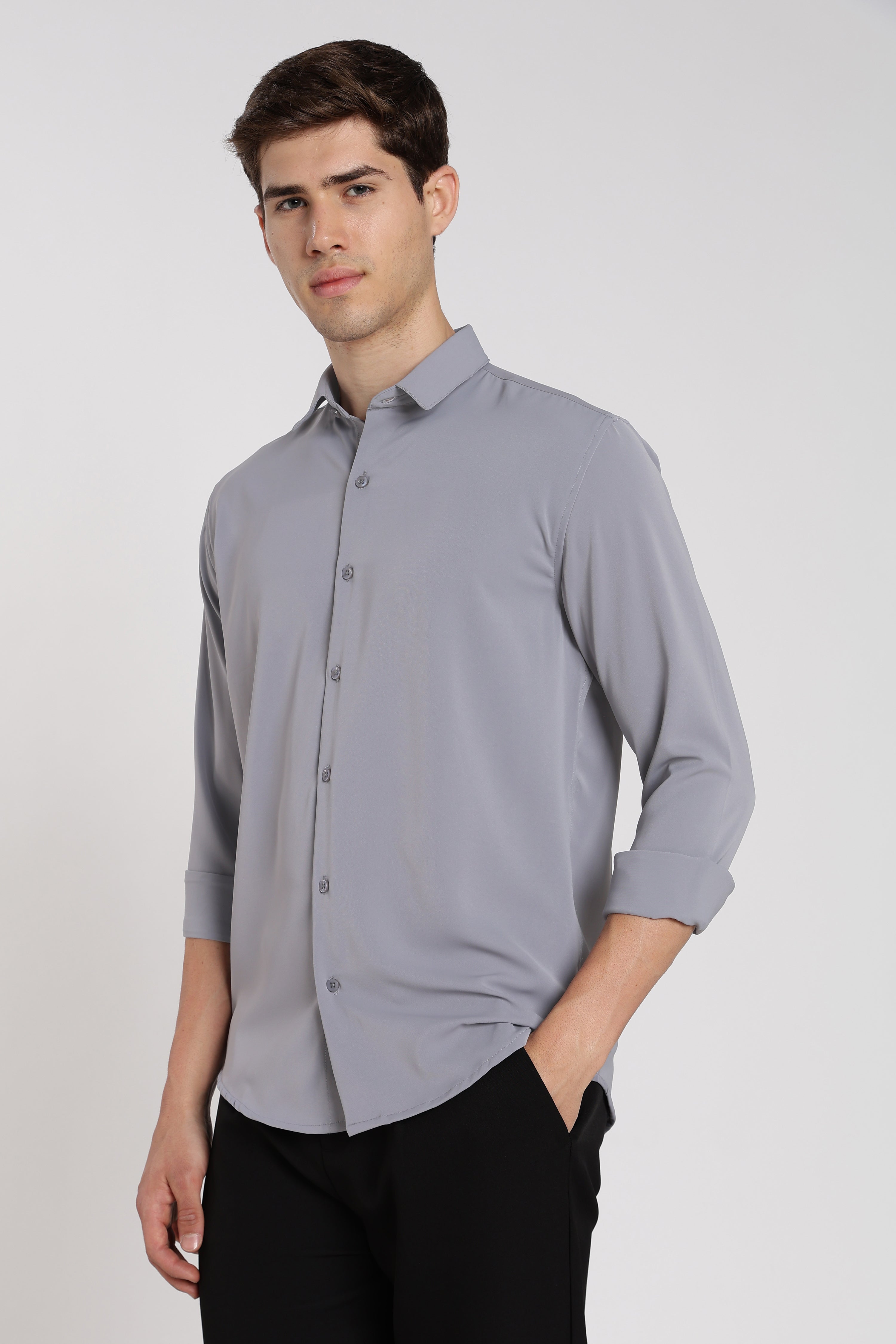 Men's Sky Blue Imported Japanese Lycra Formal Shirt
