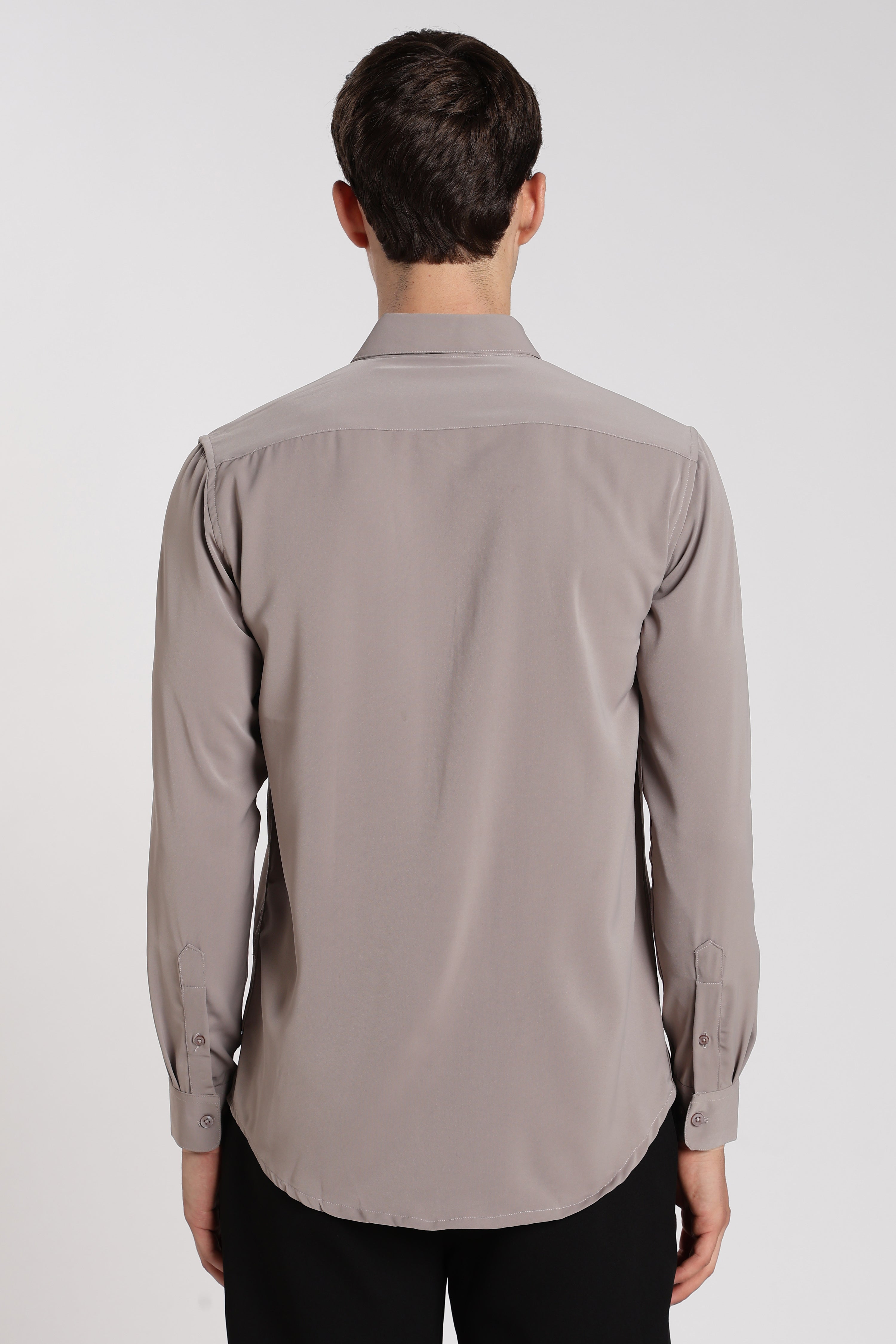 Men’s Light Grey Imported Japanese Lycra Formal Shirt