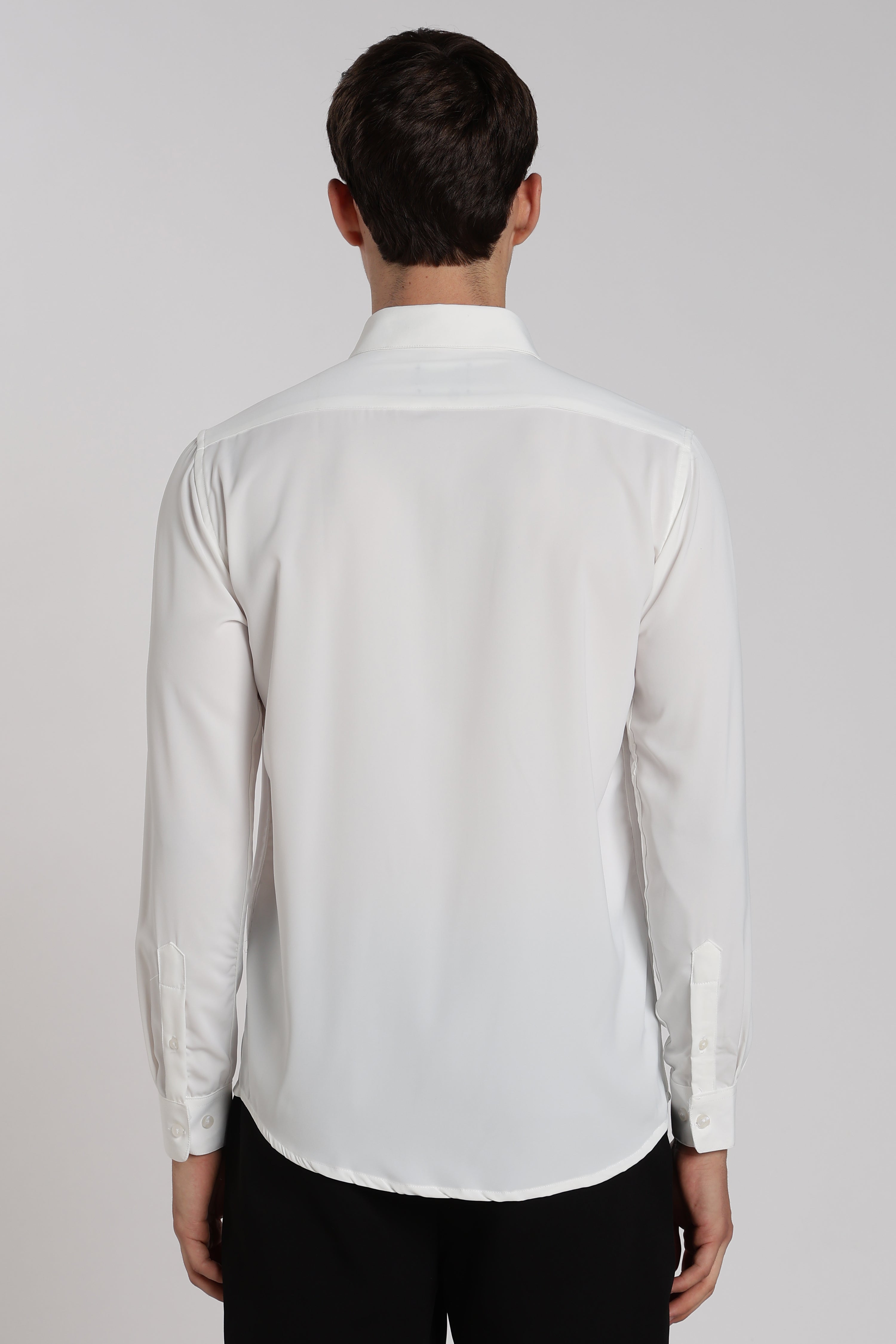 Men’s White Imported Japanese Lycra Formal Shirt