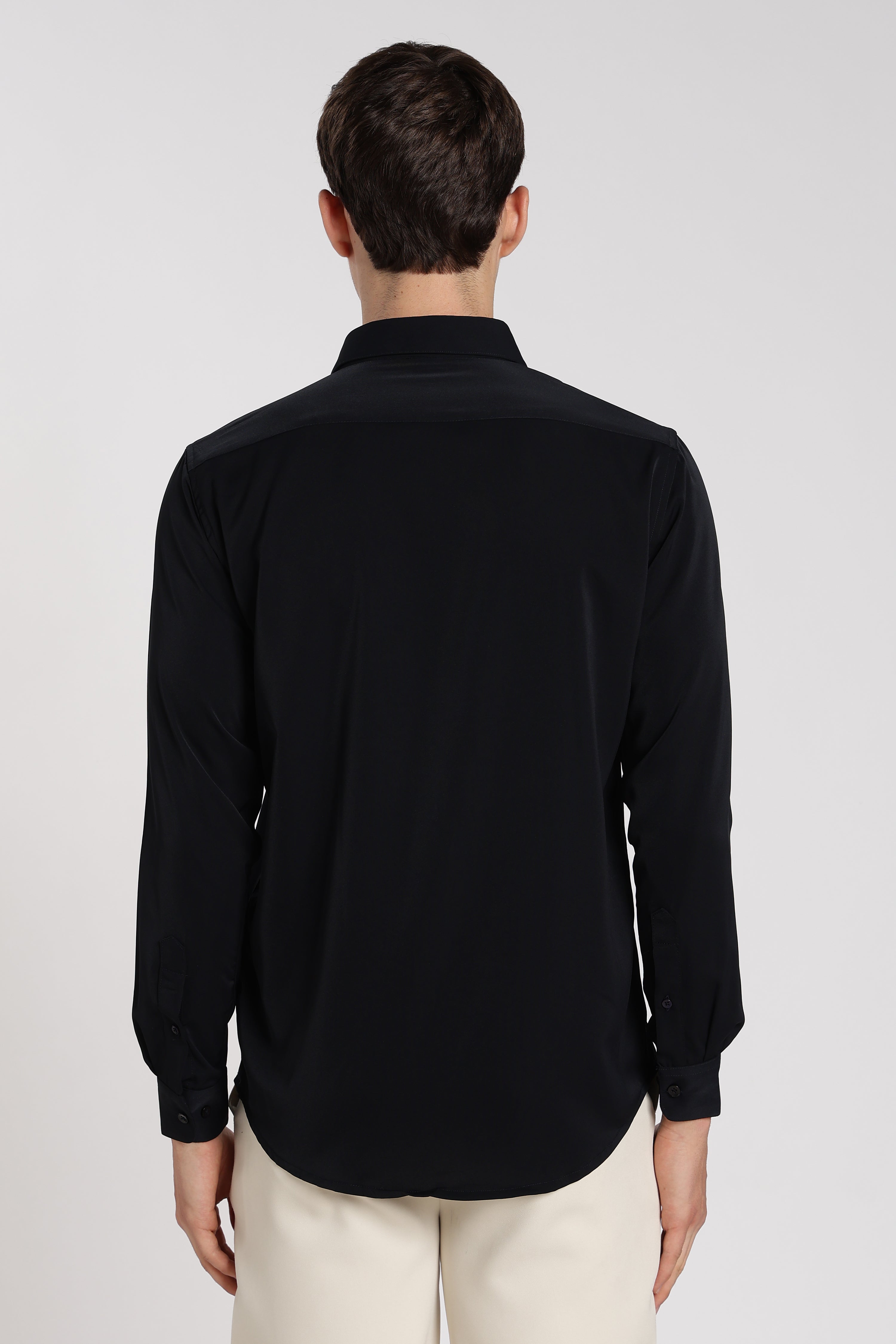Men’s Dark Navy Blue Imported Japanese Lycra Formal Shirt