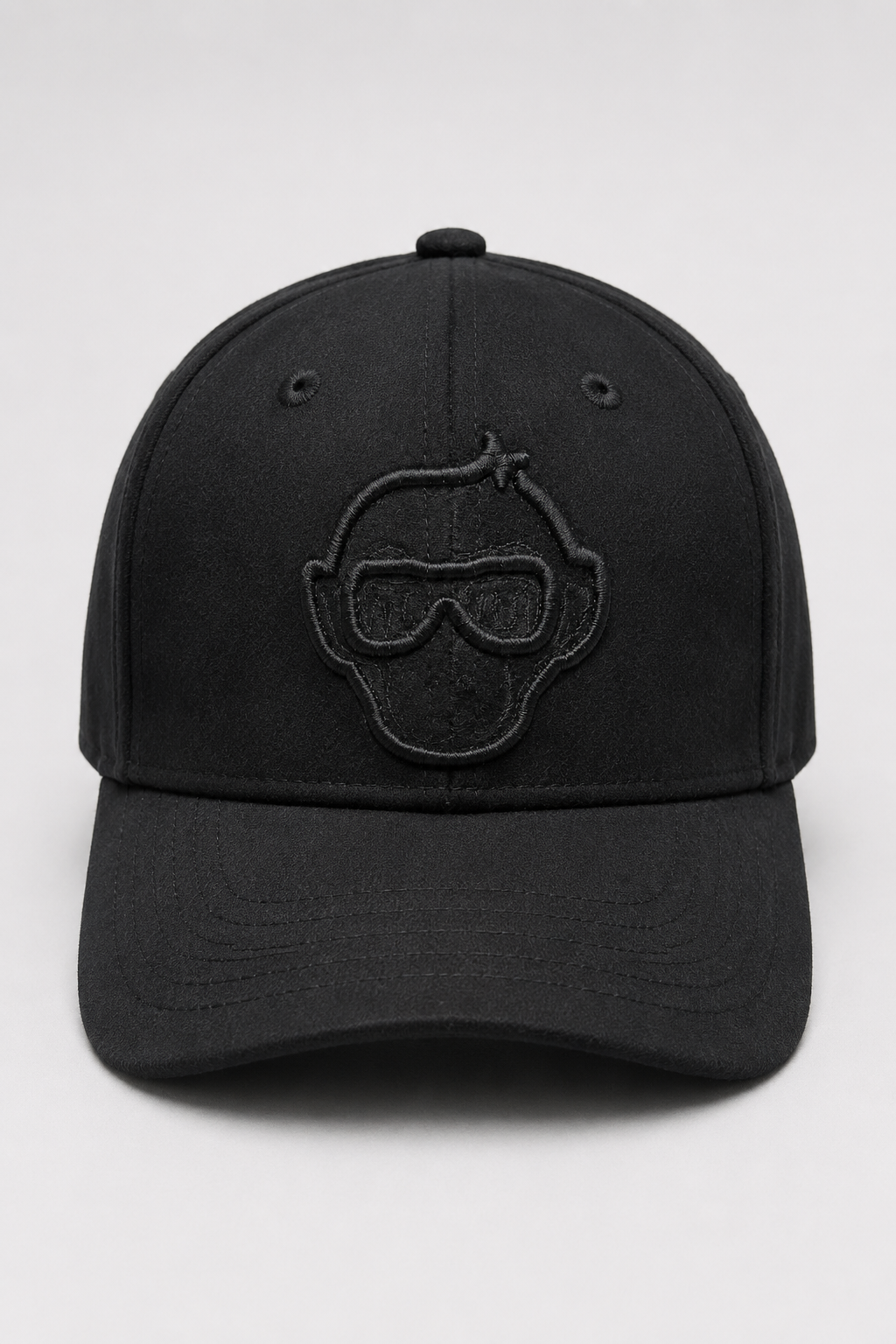 Black Suede Embroidered Baseball Cap Unisex– Duch Clothing