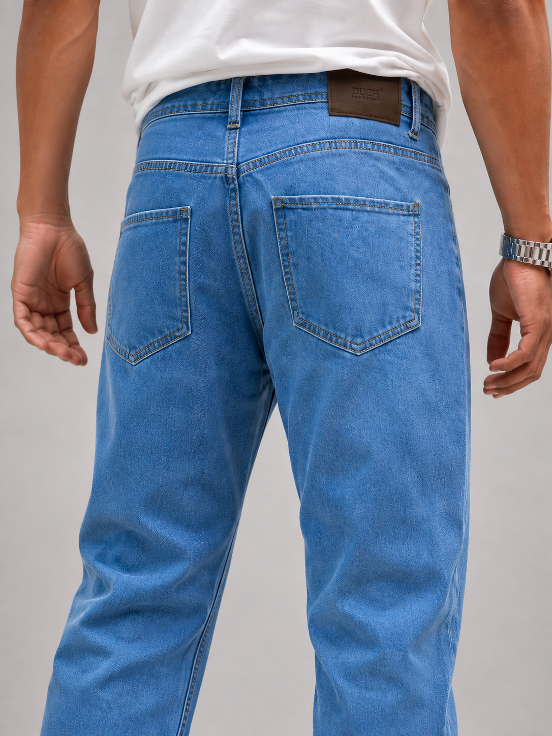 Classic Light Blue Mom Fit Jeans for Men