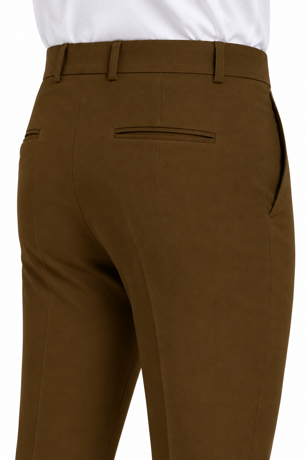 Men's Khaki Premium Formal Slim-Fit Trouser