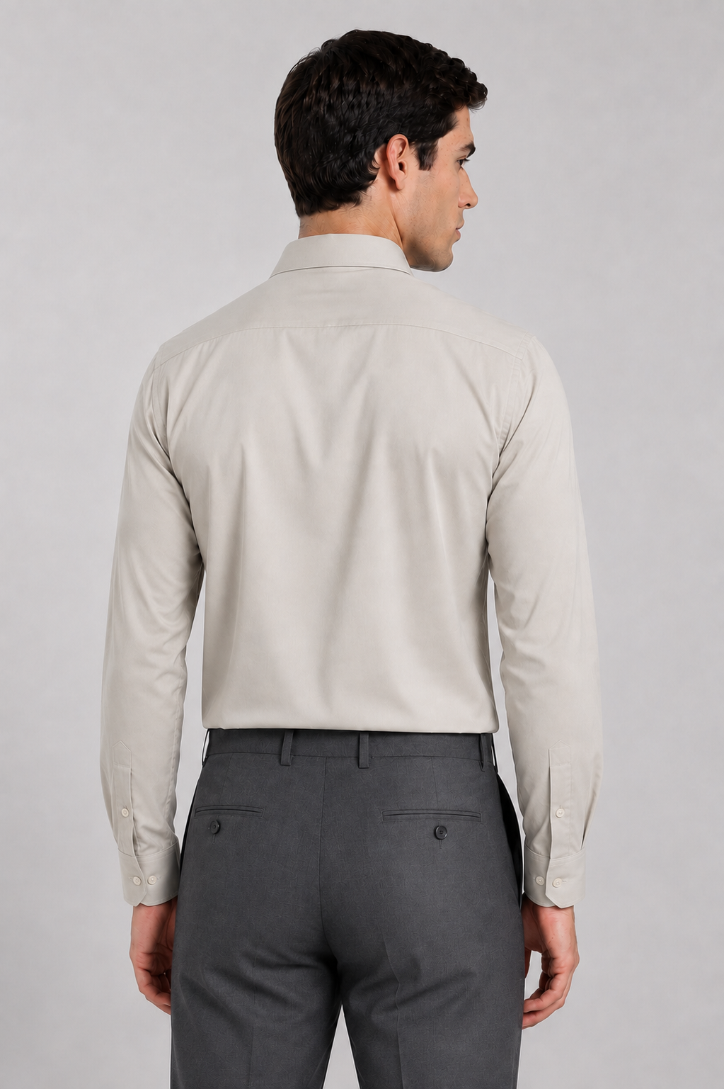 Men's Cream Beige Slim Fit premium Formal Shirt