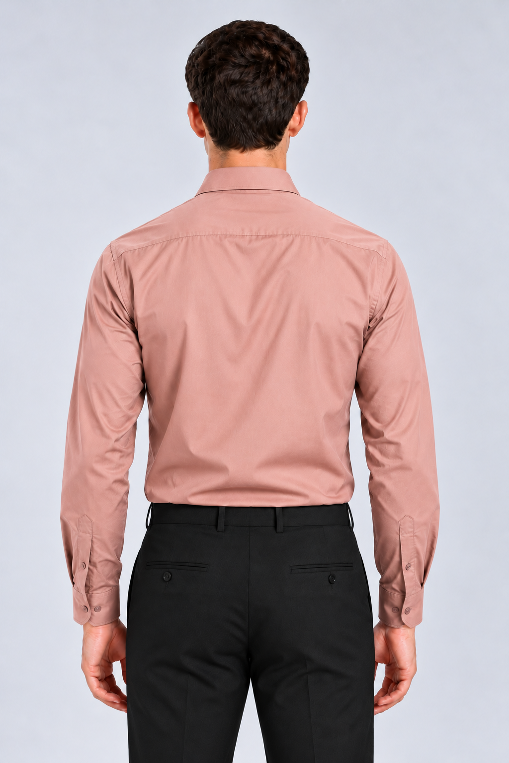Men's Dusky Pink Imported Oxford Formal Shirt-Slim Fit