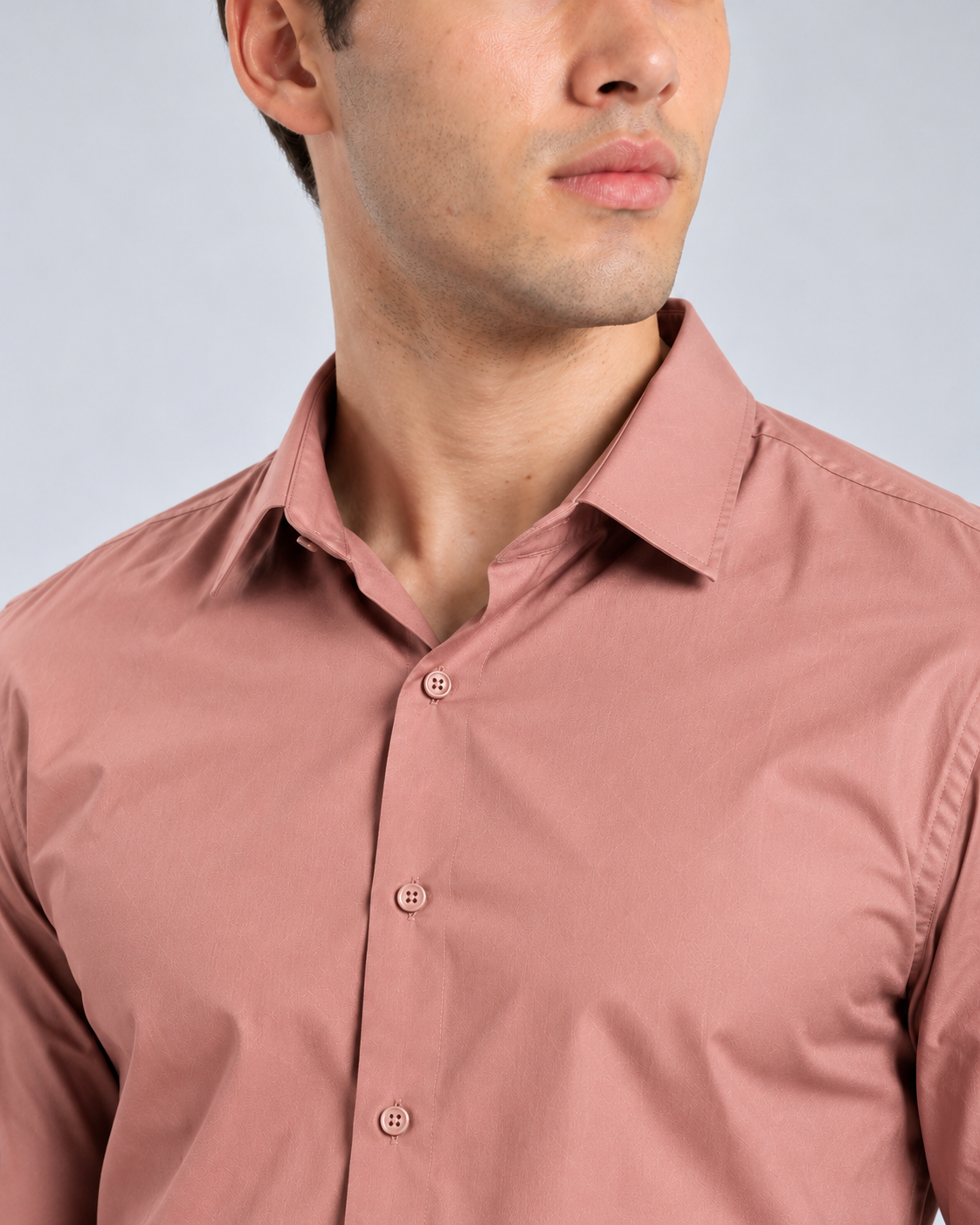 Men's Dusky Pink Imported Oxford Formal Shirt-Slim Fit