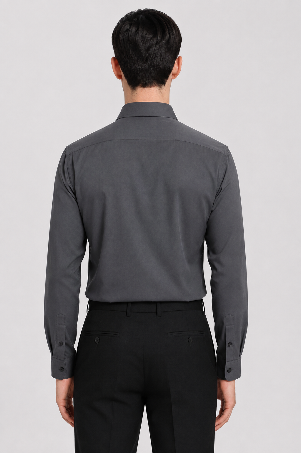 Men's Charcoal Grey Satun Slim Fit Formal Shirt