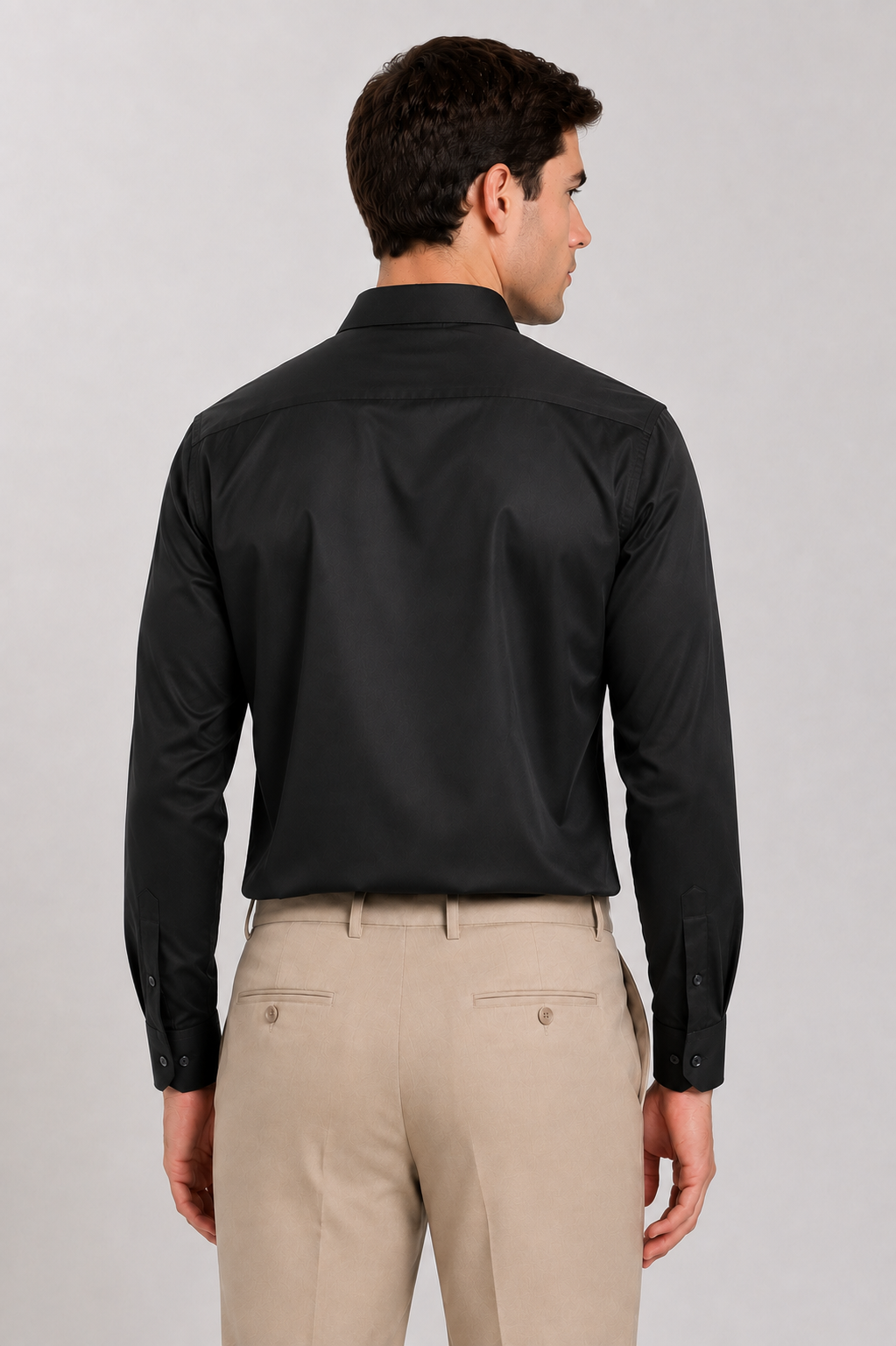 Men's Black Slim Fit Premium Formal Shirt