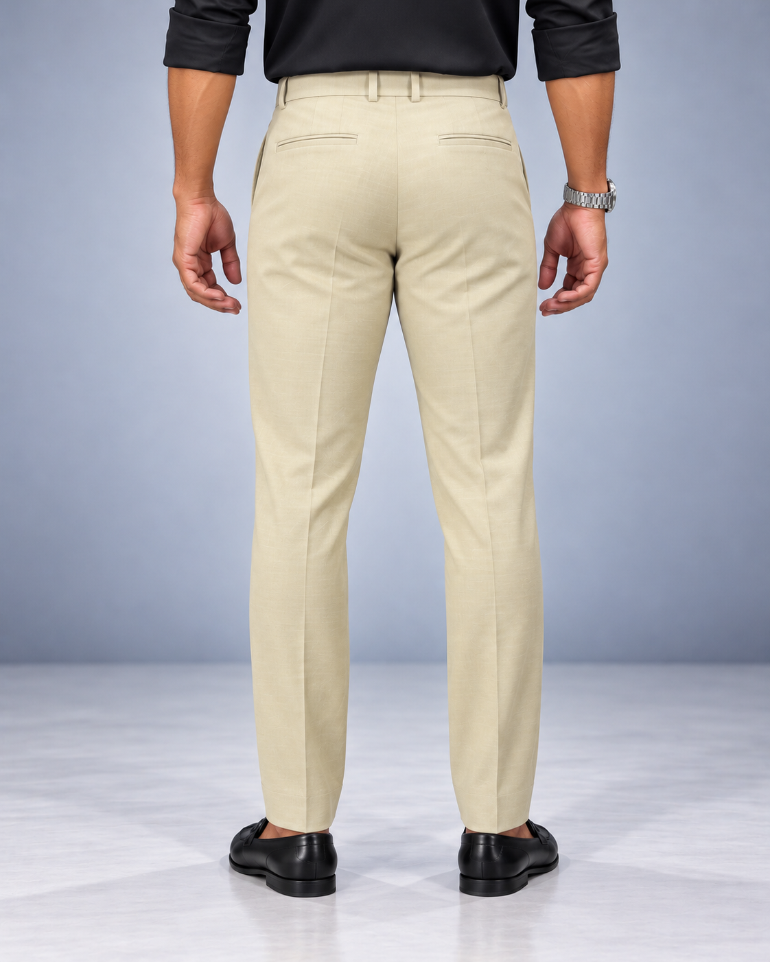 Men's Imported Beige Polo Fit Formal Trousers