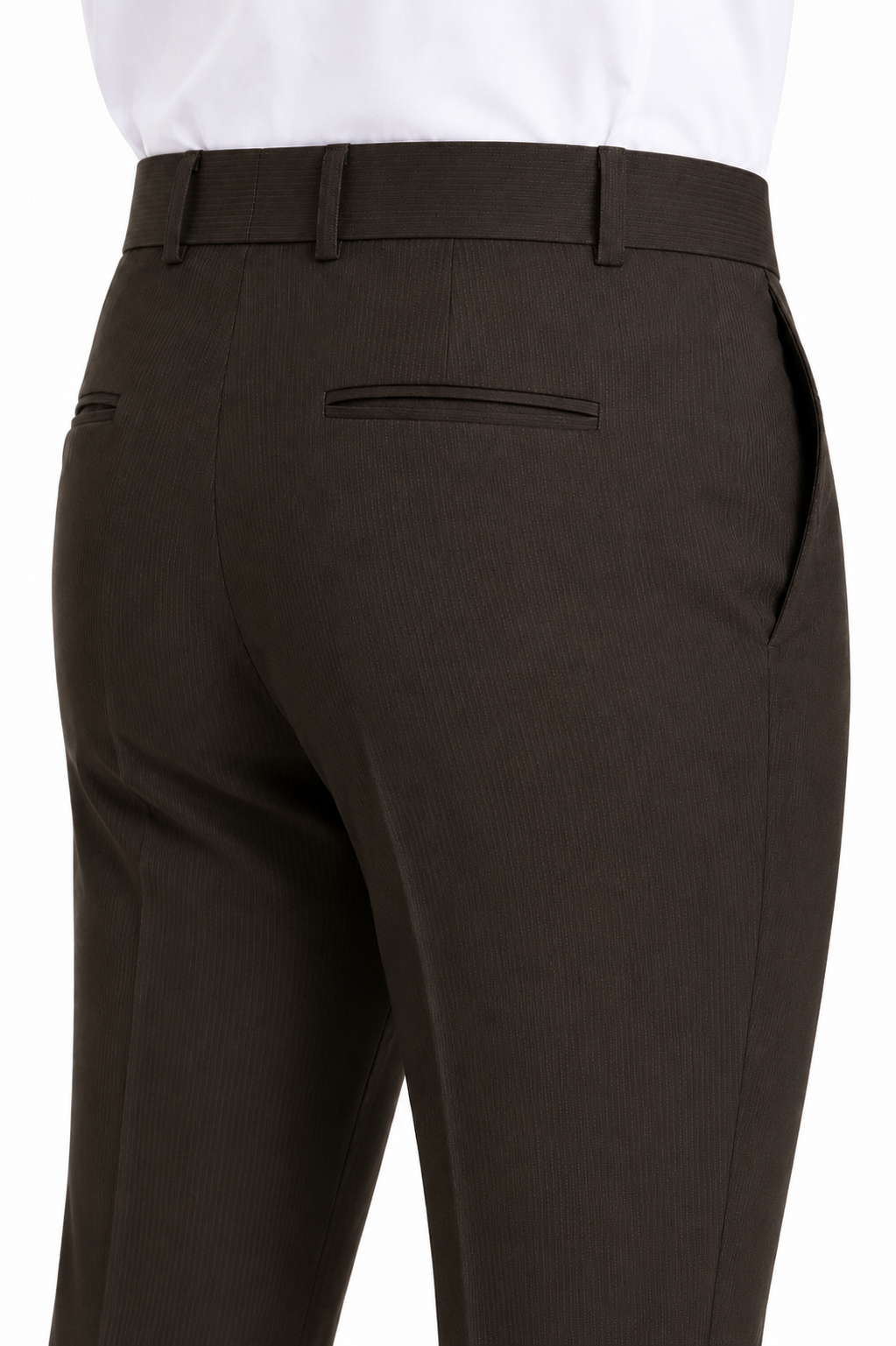Men's Jupiter Fabric Slim Fit Trousers – Dark Brown