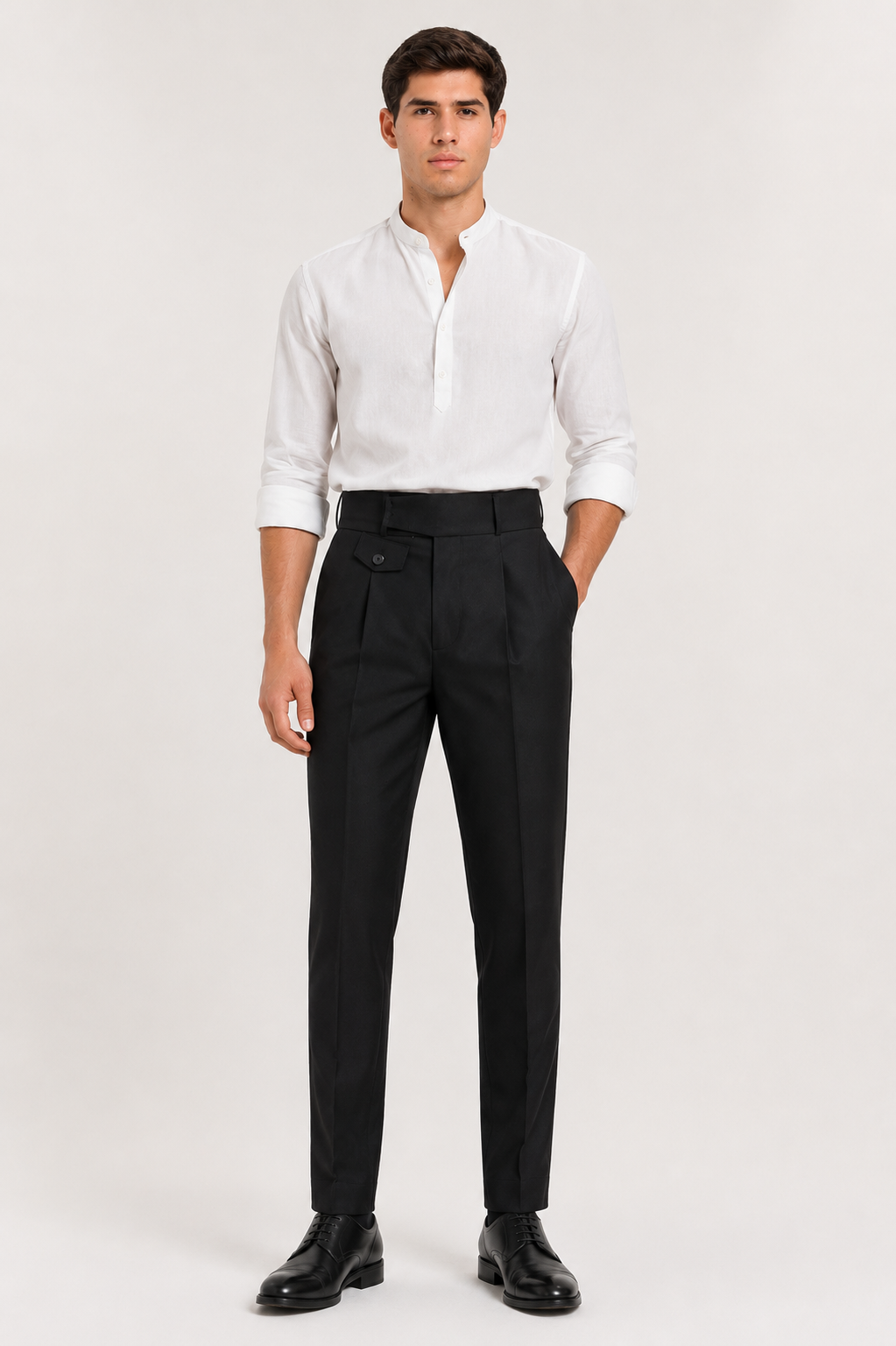 Men's Black Gurkha Premium Formal Trousers