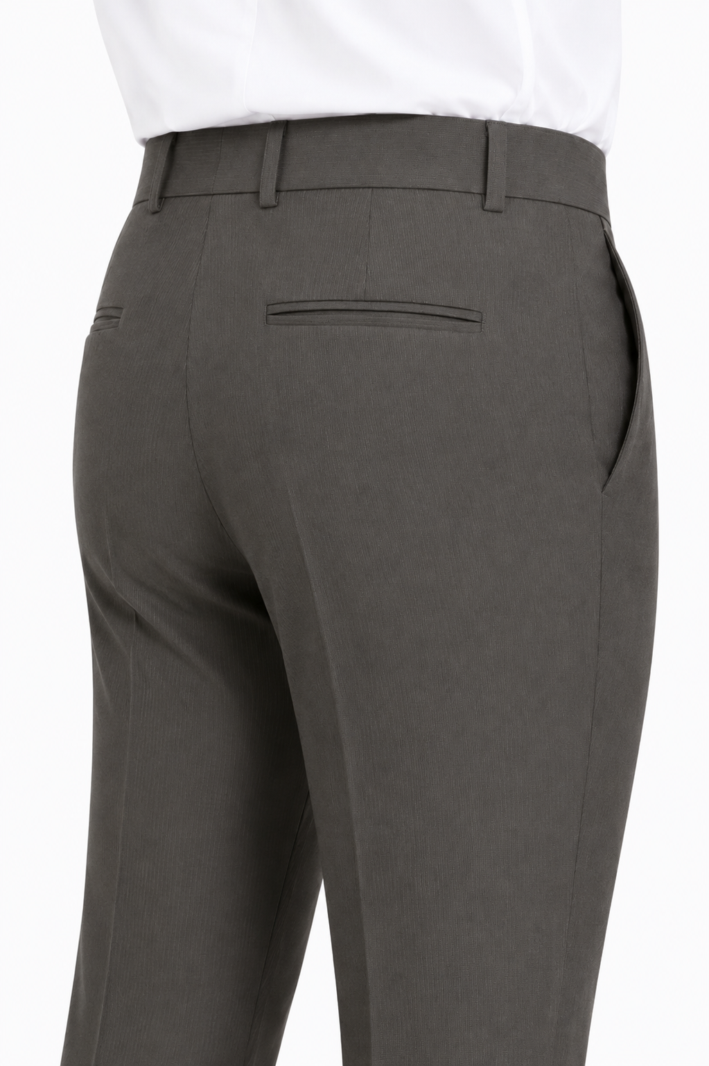 Men's Charcoal Grey Premium Formal Slim-Fit Trouser