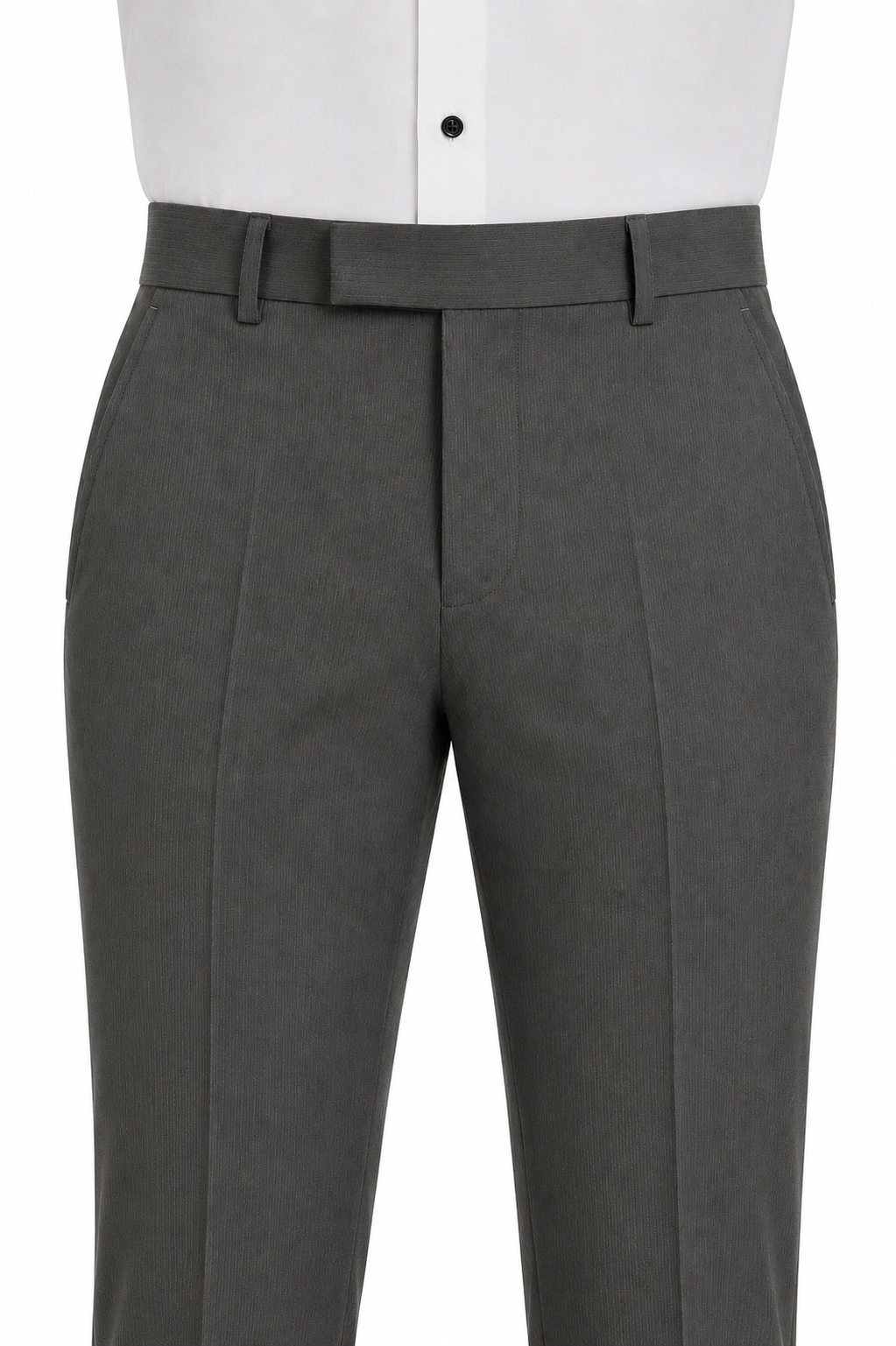 Men's Charcoal Grey Premium Formal Slim-Fit Trouser