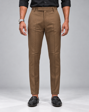 Men’s Brown Slim Fit Formal Trousers