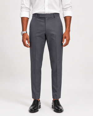 Men’s Dark Grey Slim Fit Formal Trousers