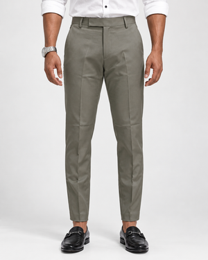 Men’s Olive Green Slim Fit Formal Trousers