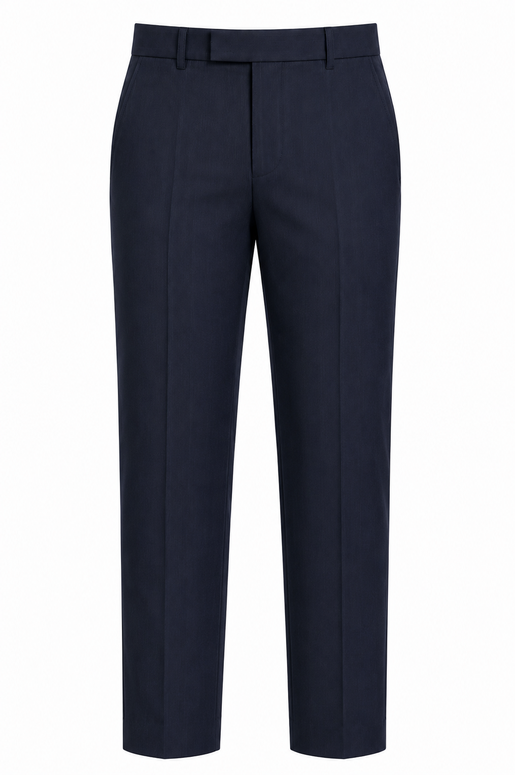 Men's Navy Blue Premium Formal Slim-Fit Trouser