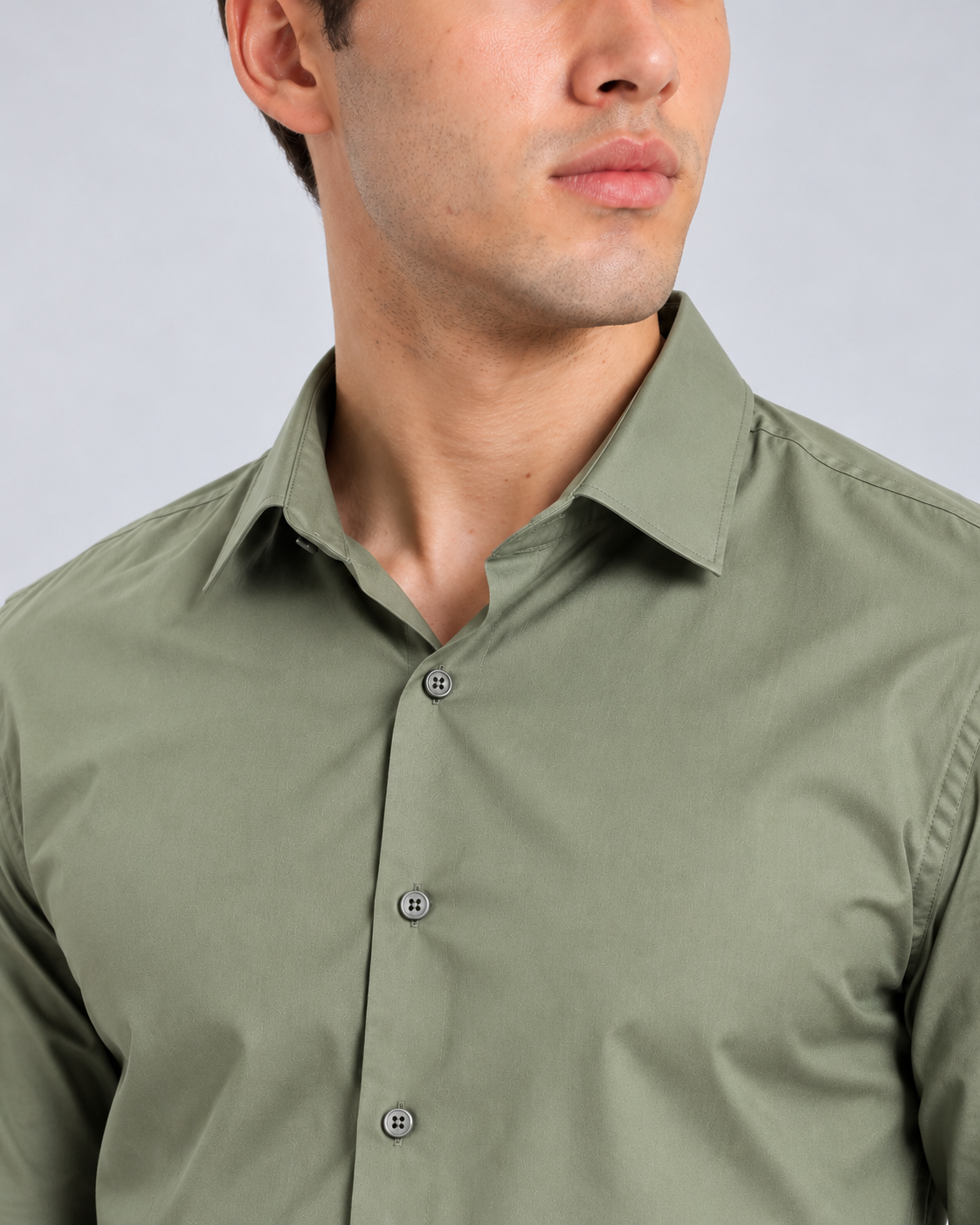Men's Sage Green Imported Oxford Formal Shirt-Slim Fit