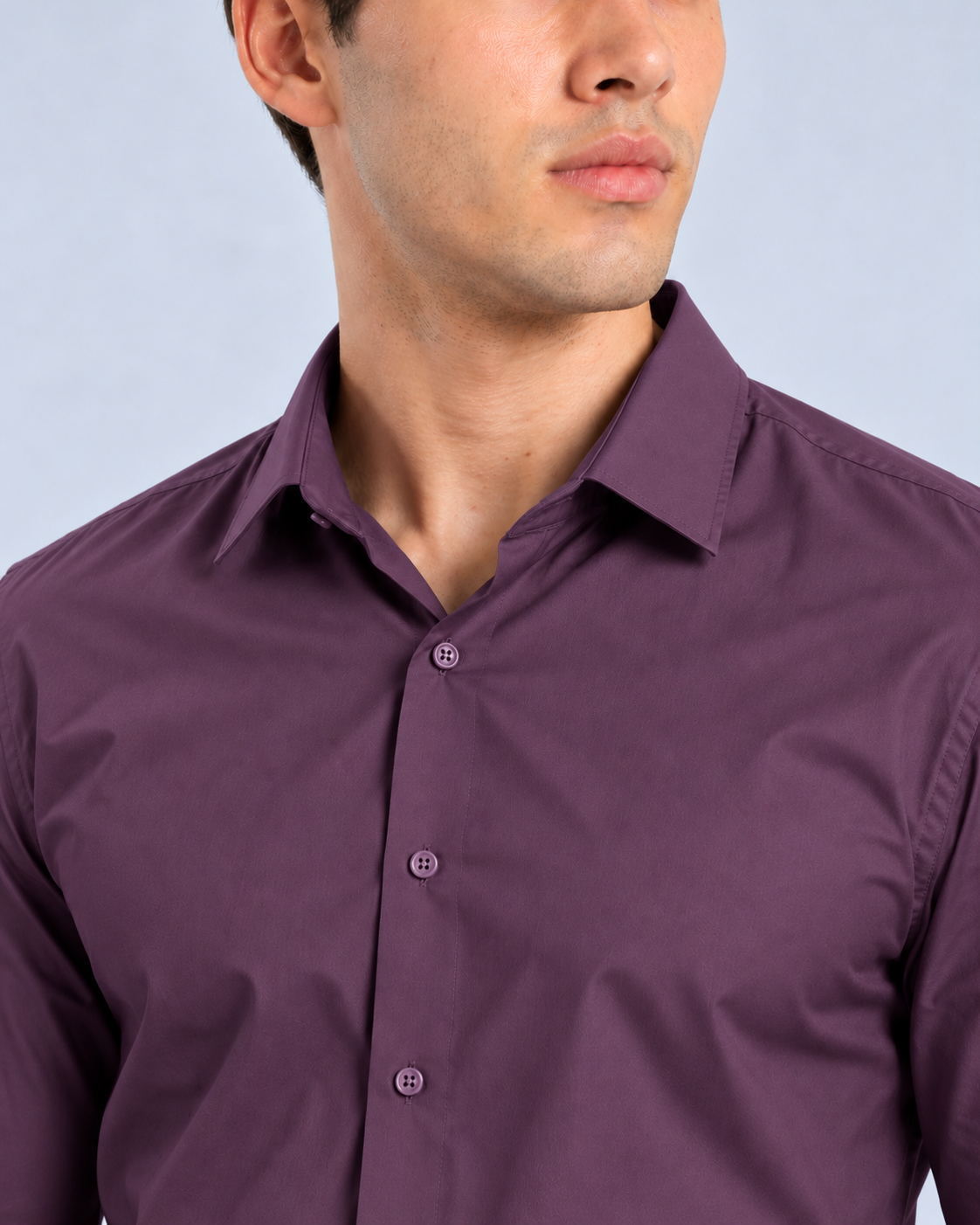 Men's Plum Imported Oxford Formal Shirt-Slim Fit