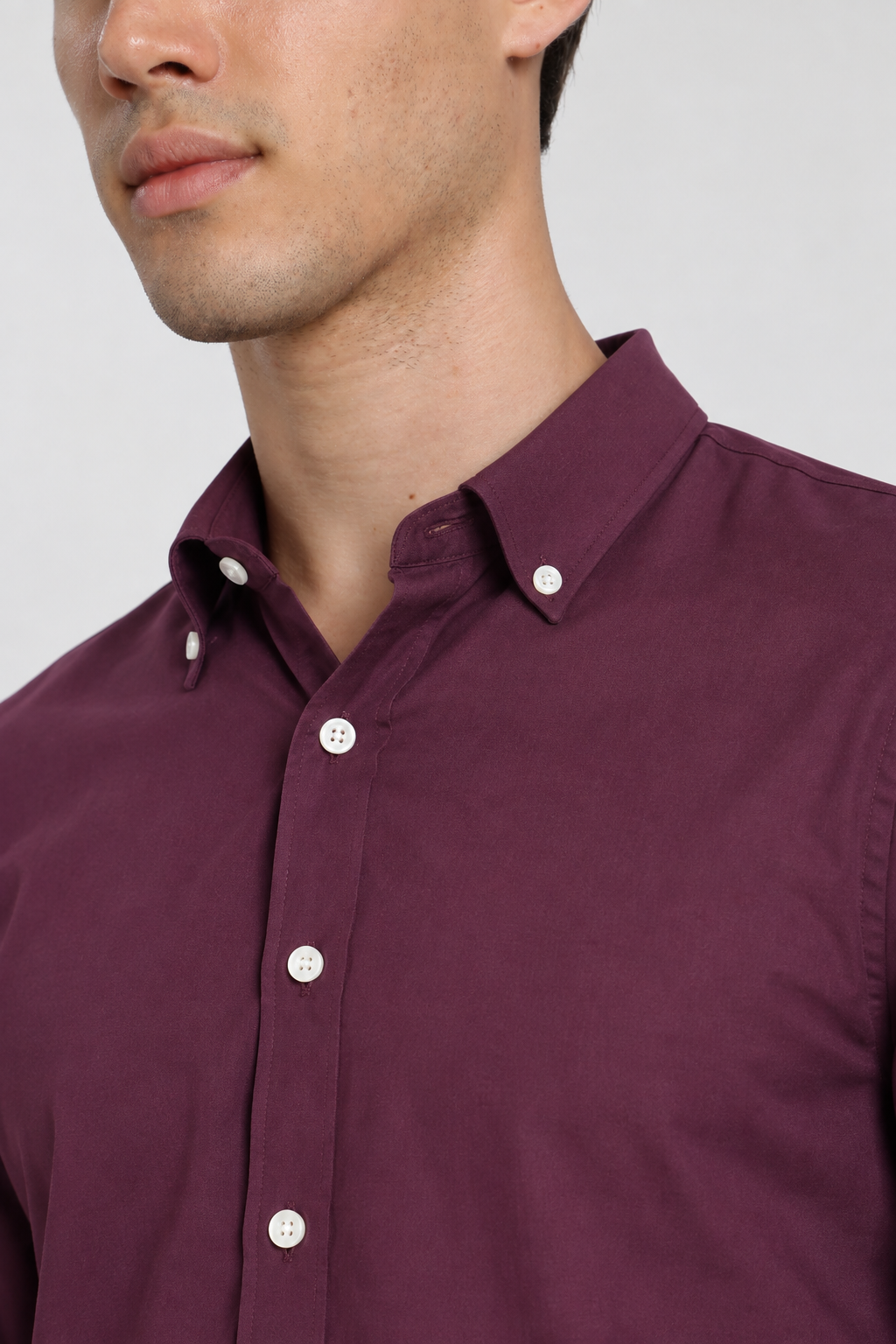 Men's Purple Imported Oxford Formal Shirt-Slim Fit